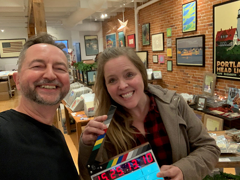 Maine Cabin Masters, Ashley Morill aka Ashley Eldridge visits the Art Gallery