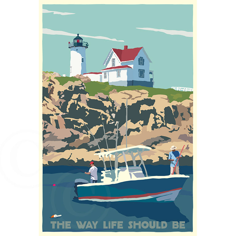 NEW - Fishing At The Nubble - ME