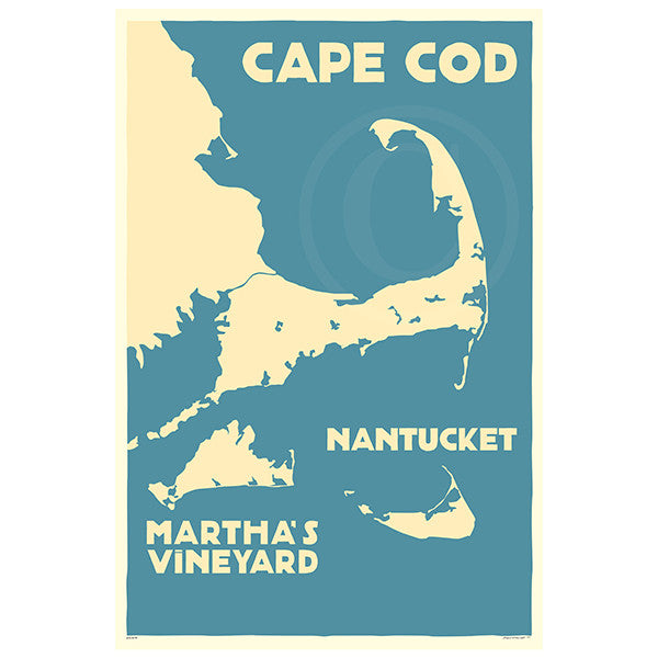 Cape Cod, Martha's Vineyard, Nantucket Map