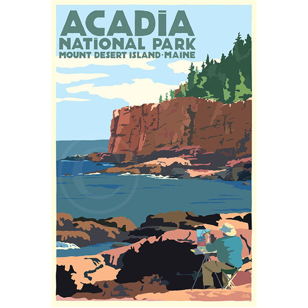 Painting in Acadia National Park