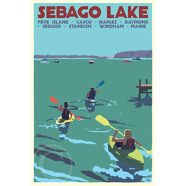 Sebago Lake Kayakers By Alan Claude