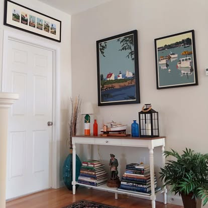 Camden Lighthouse Art Print 24" x 36" Framed Wall Poster By Alan Claude - Maine