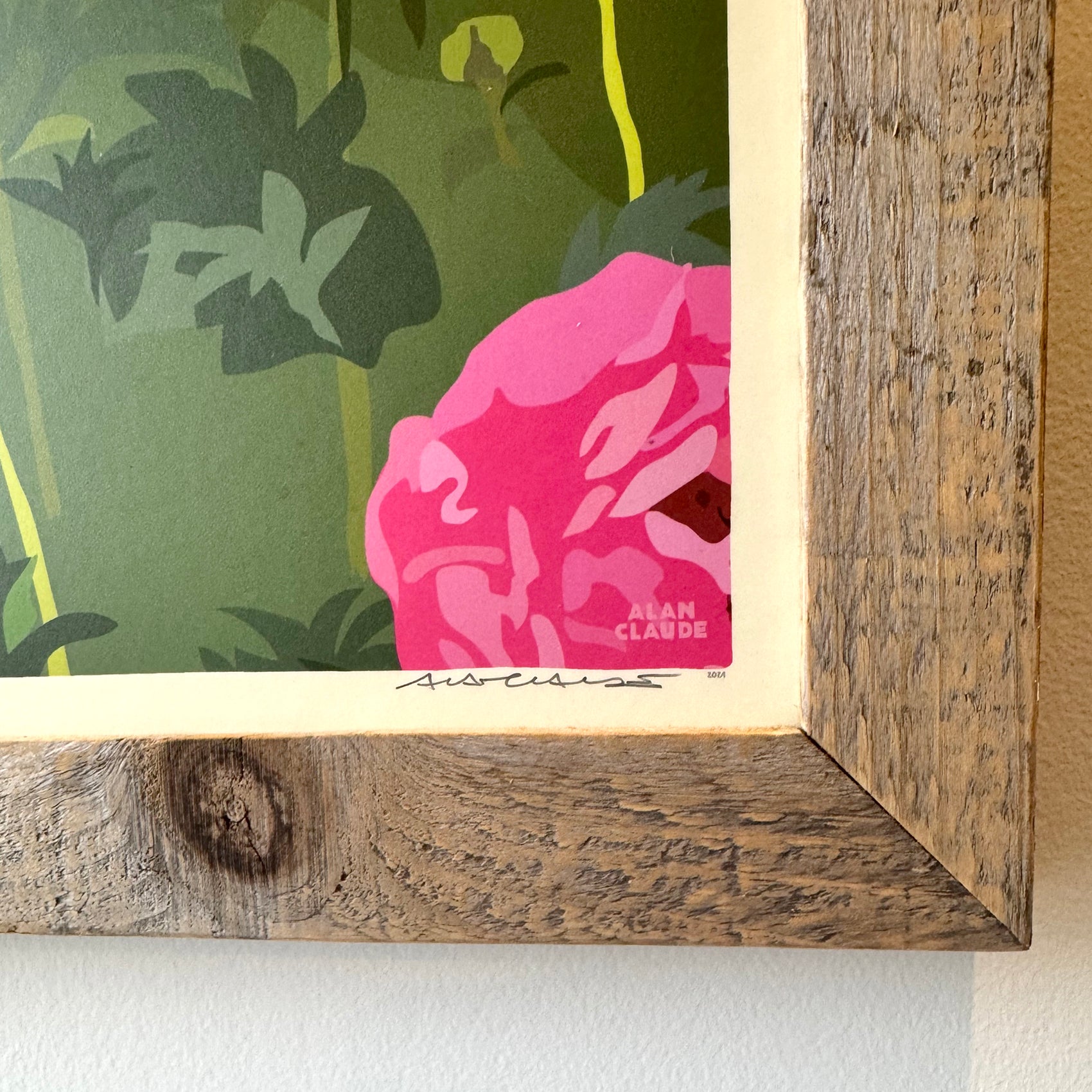MAINE WOOD FRAME 18" x 24" Framed Peonies 2nd Frame