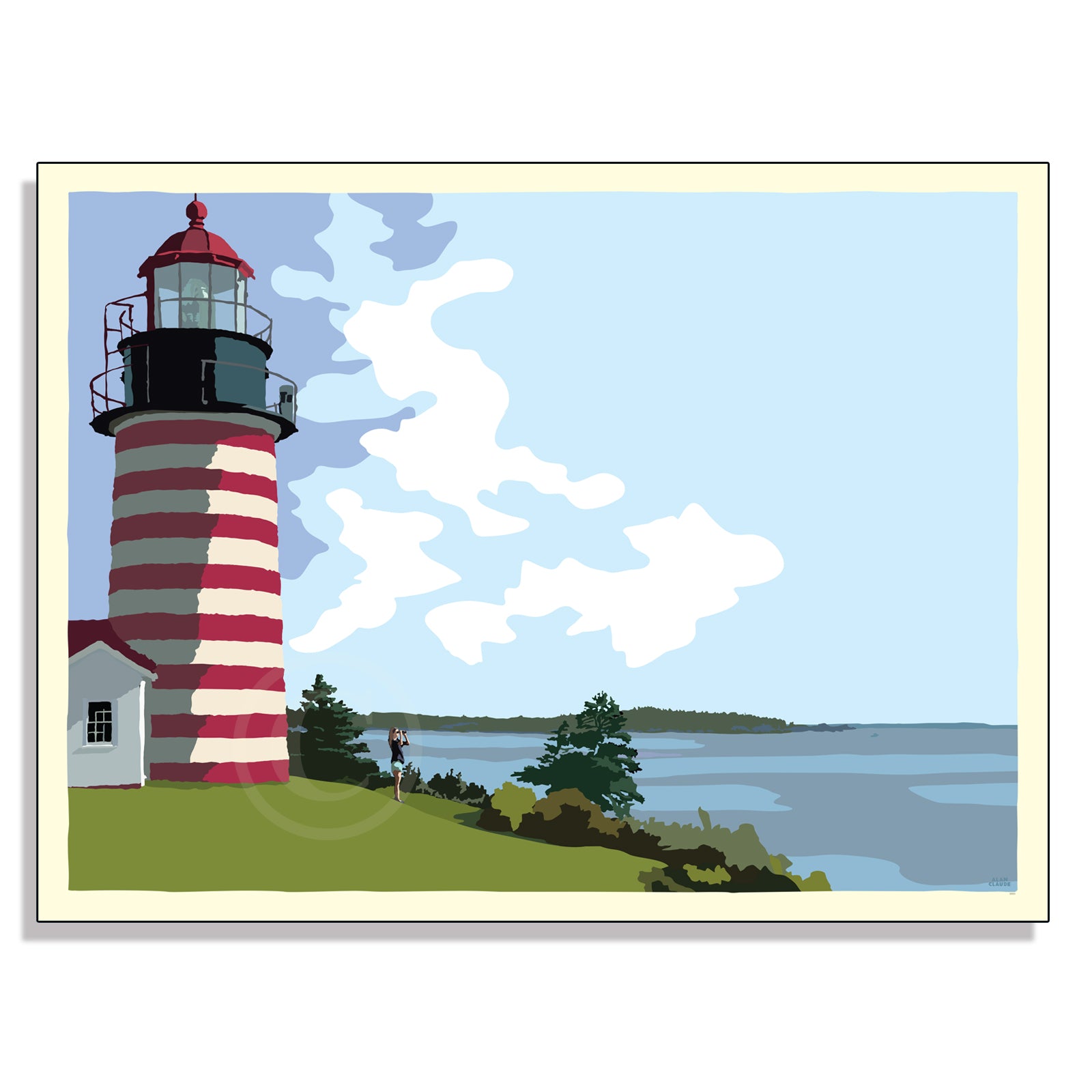 18" x 24" Clearing Skies Art Print Wall Poster By Alan Claude - Maine