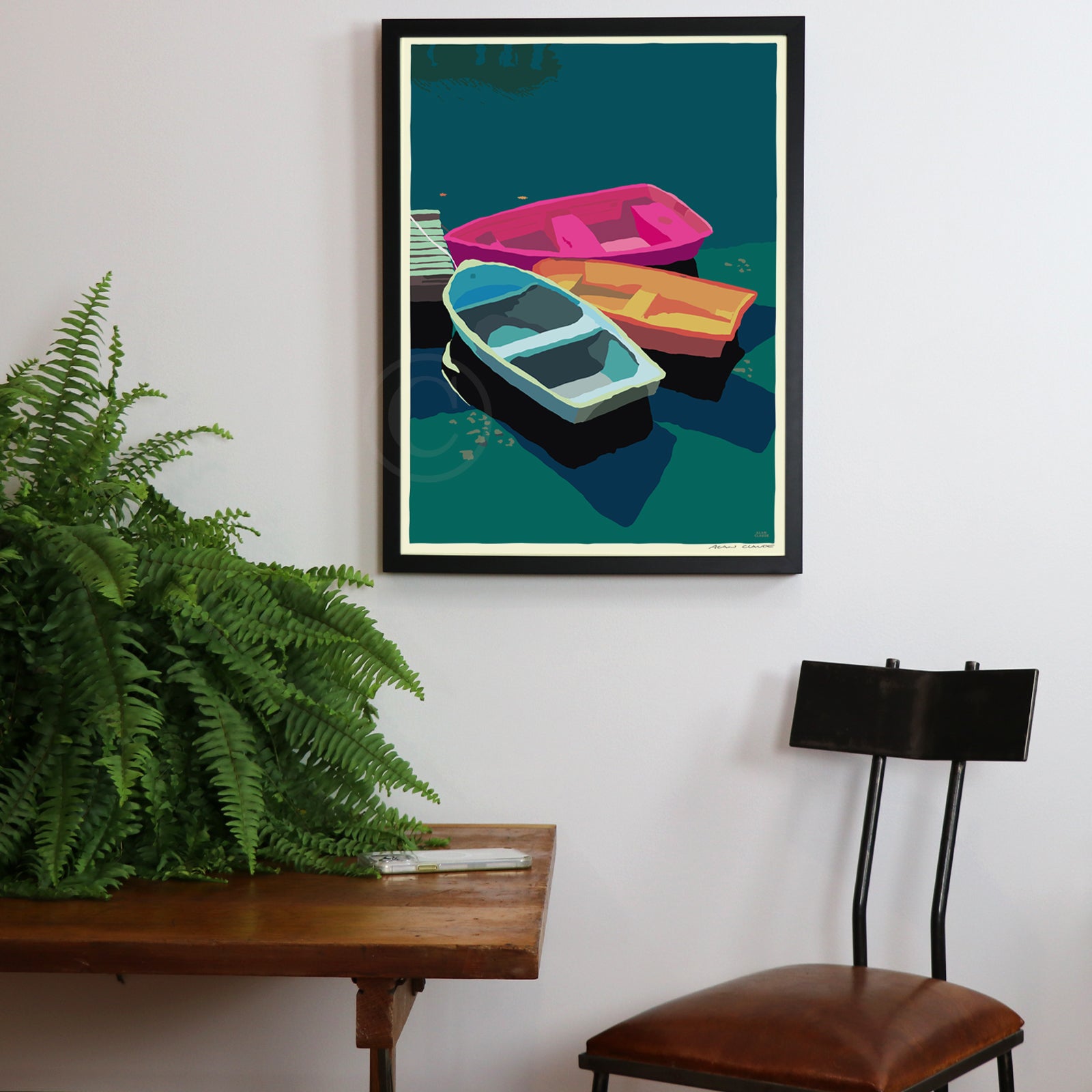 Love Me Tender Art Print 18" x 24" Framed Wall Poster By Alan Claude - Maine