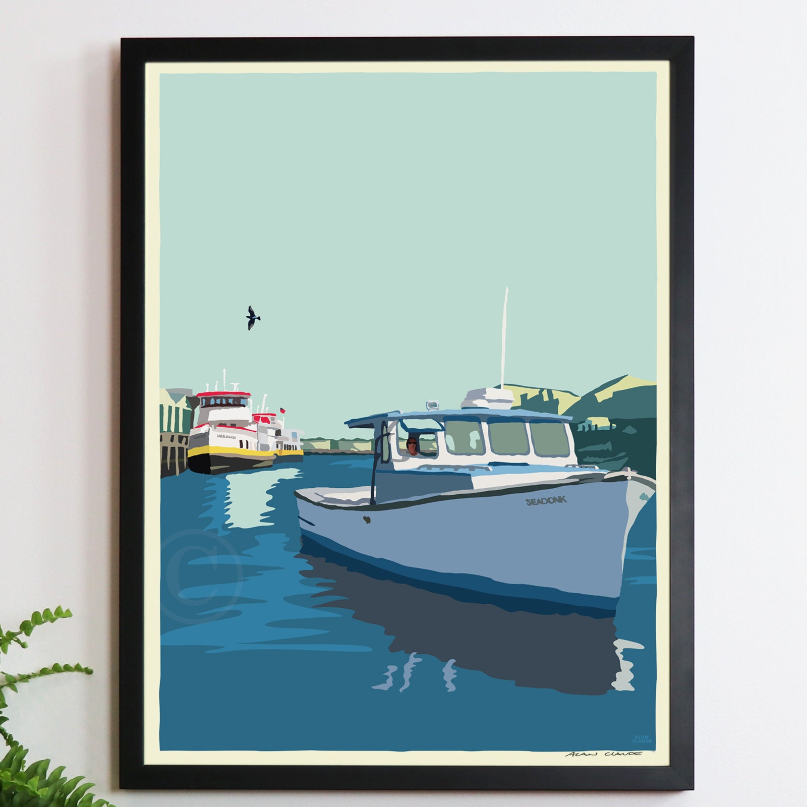 Coming Home Art Print 18" x 24" Framed Wall Poster By Alan Claude - Maine