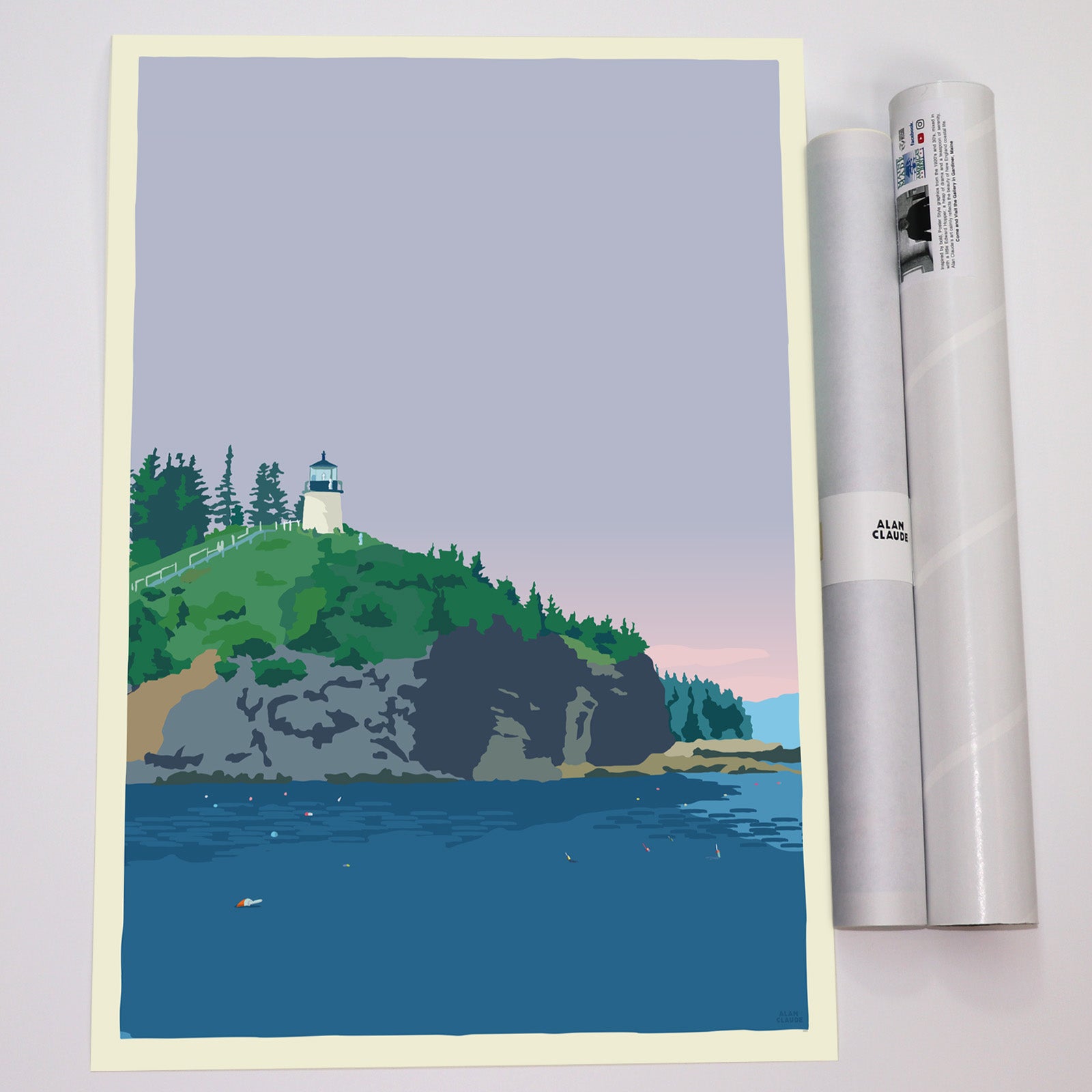 After The Storm Art Print 18" x 24" Travel Poster By Alan Claude - Maine