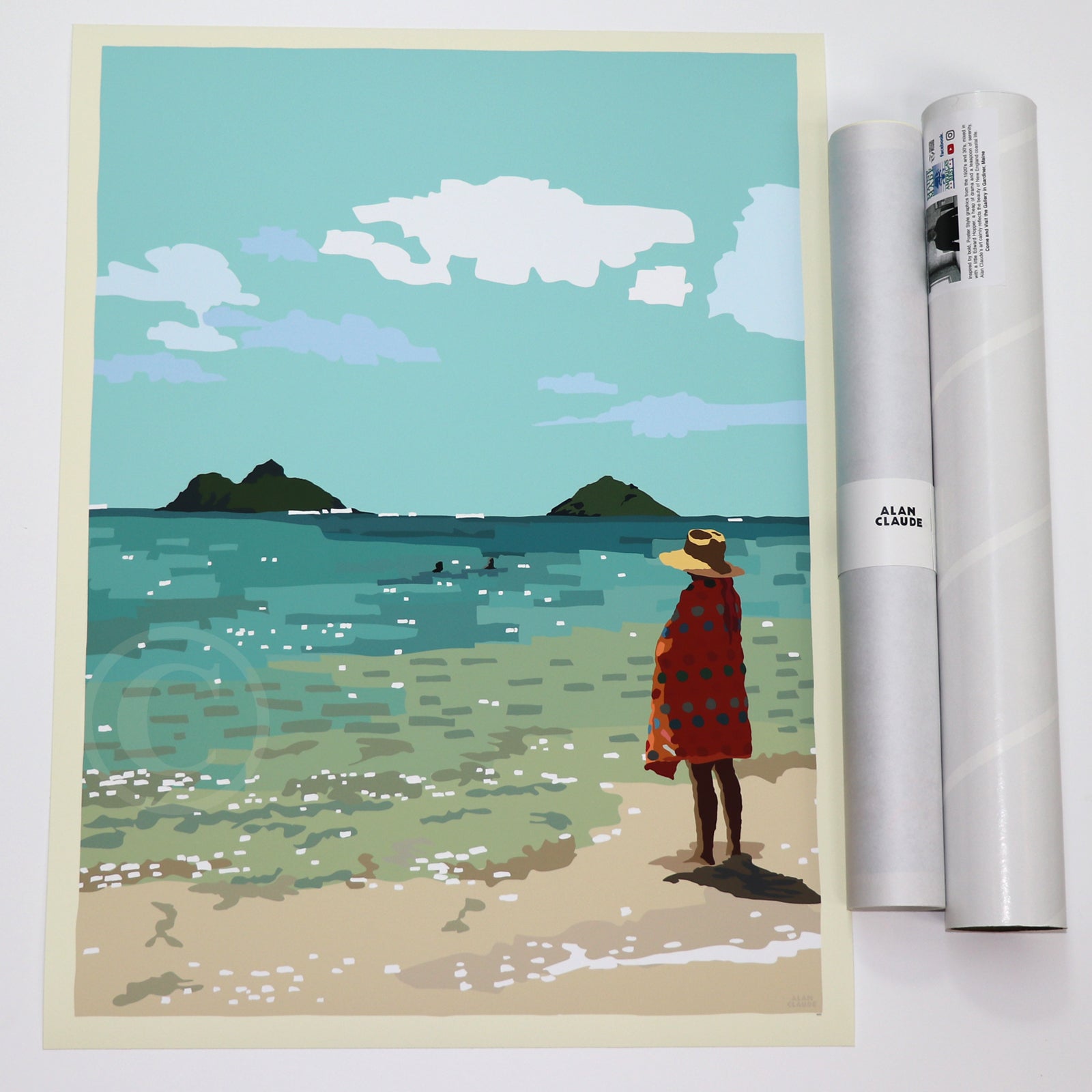 Twin Island Peace Art Print 18" x 24" Wall Poster By Alan Claude - Kailua, Hawaii