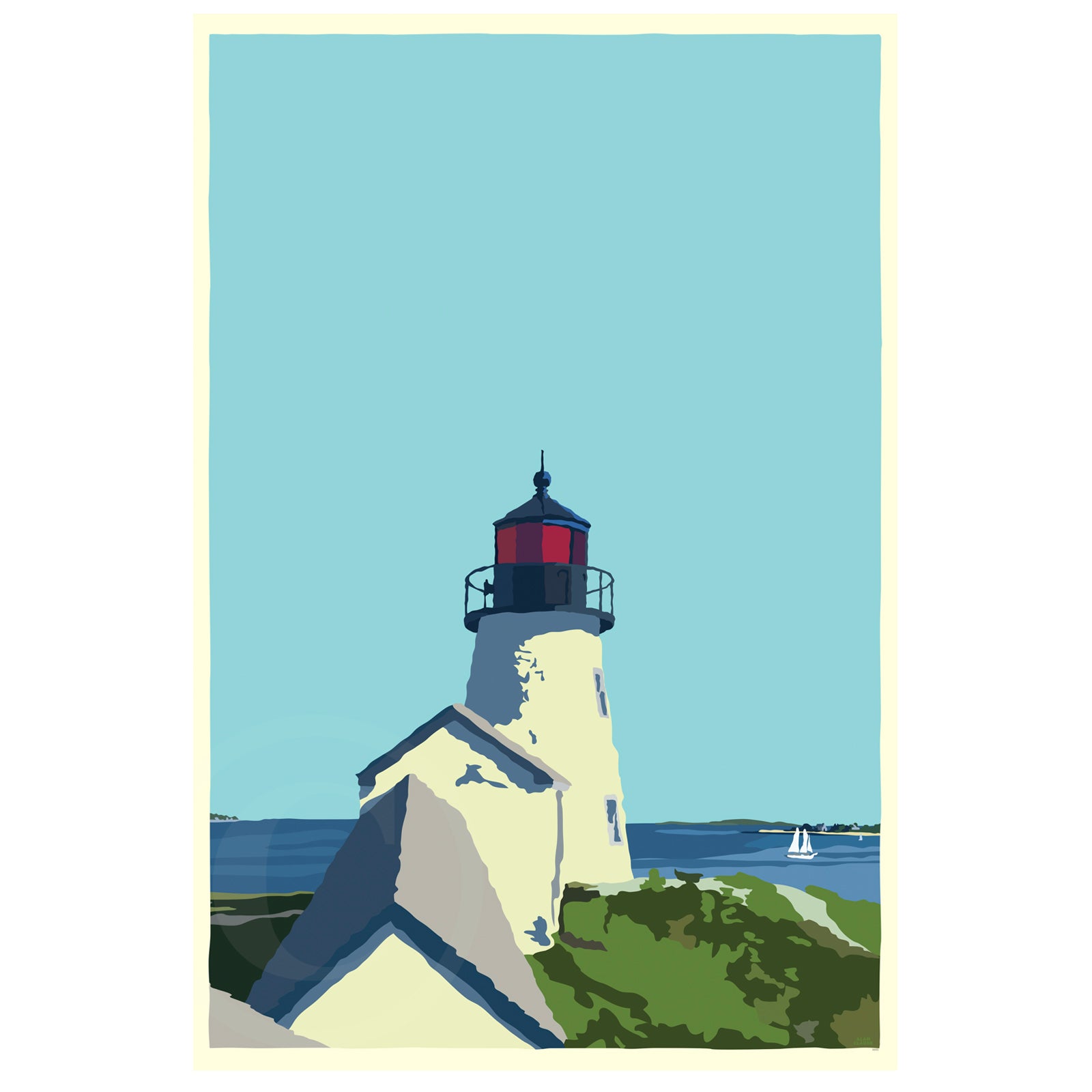 Clear View Art Print 24" x 36" Wall Vertical Poster By Alan Claude - Maine