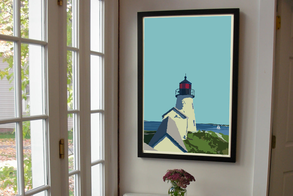 Clear View Art Print 24" x 36" Framed Wall Poster By Alan Claude - Maine