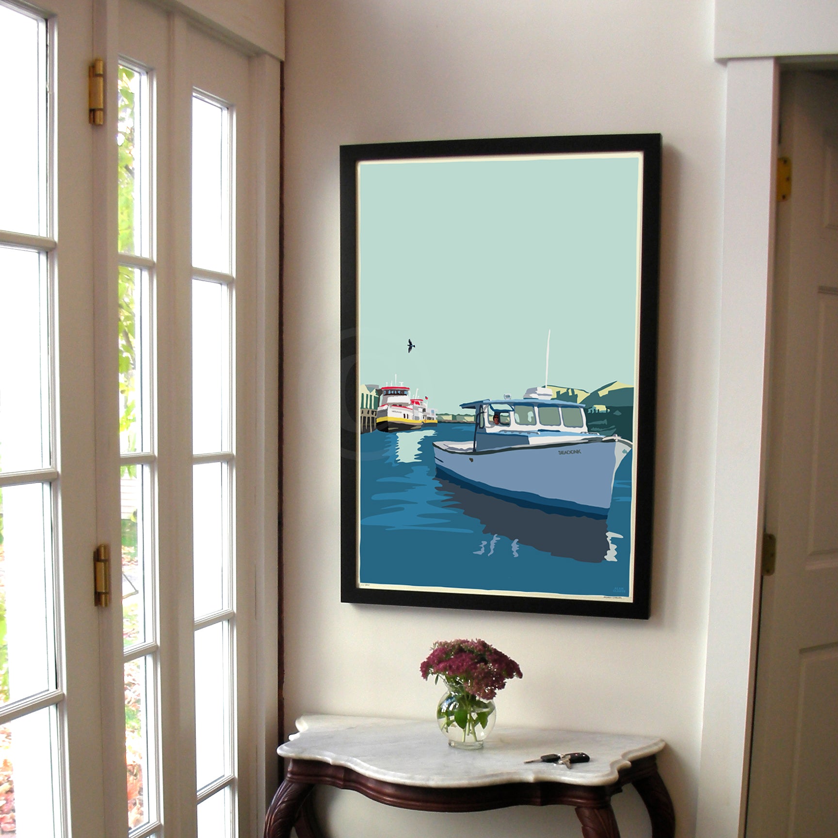 Coming Home Art Print 24" x 36" Framed Wall Poster - Maine