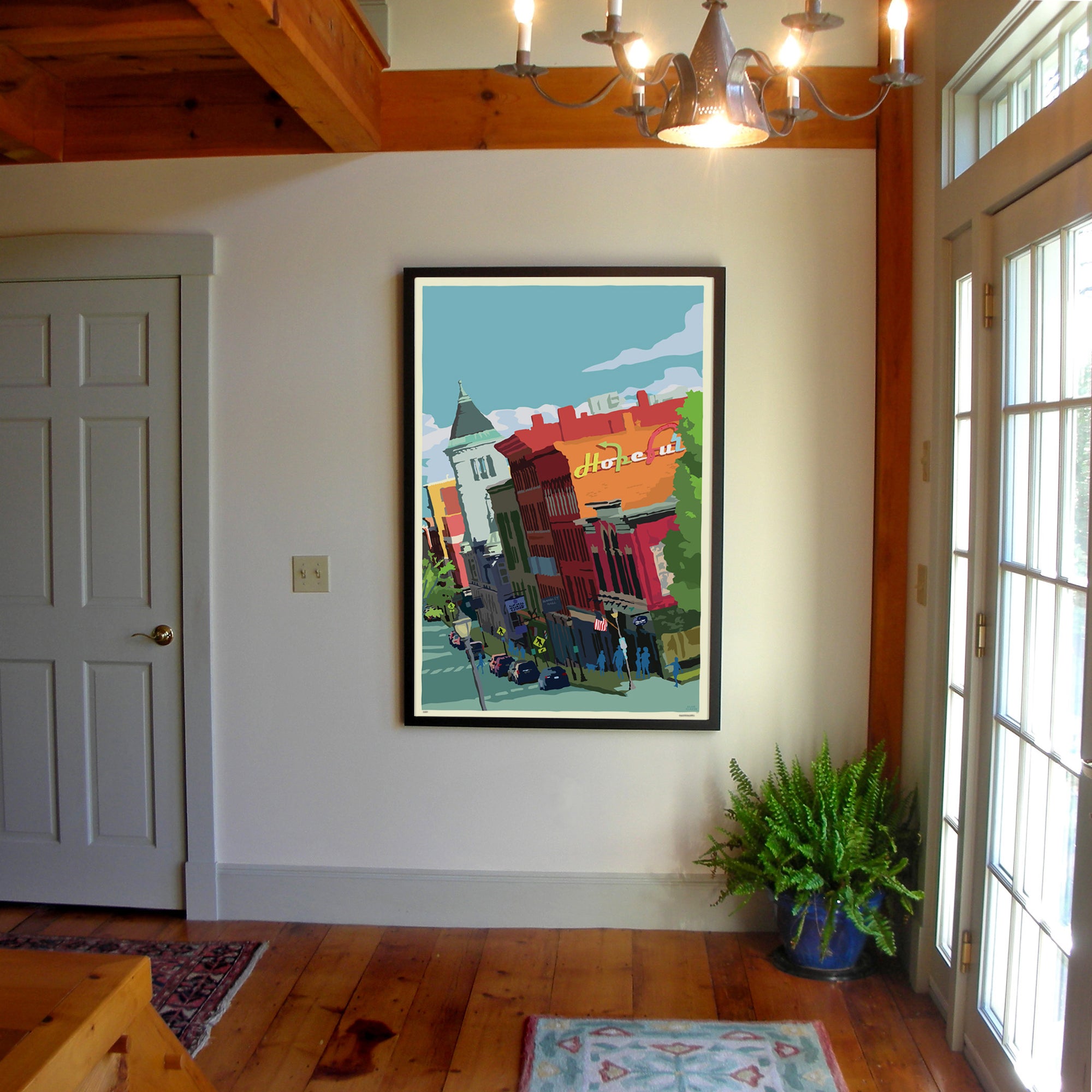 Hopeful Augusta Art Print 36" x 53" Grand View Framed Wall Poster - Maine