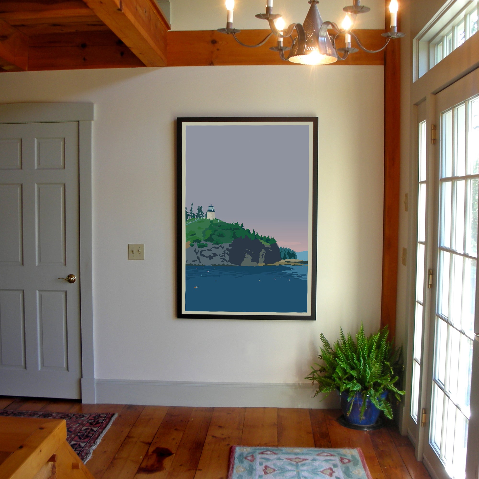 After The Storm Art Print 36" x 53" Grand View Framed Wall Poster - Maine