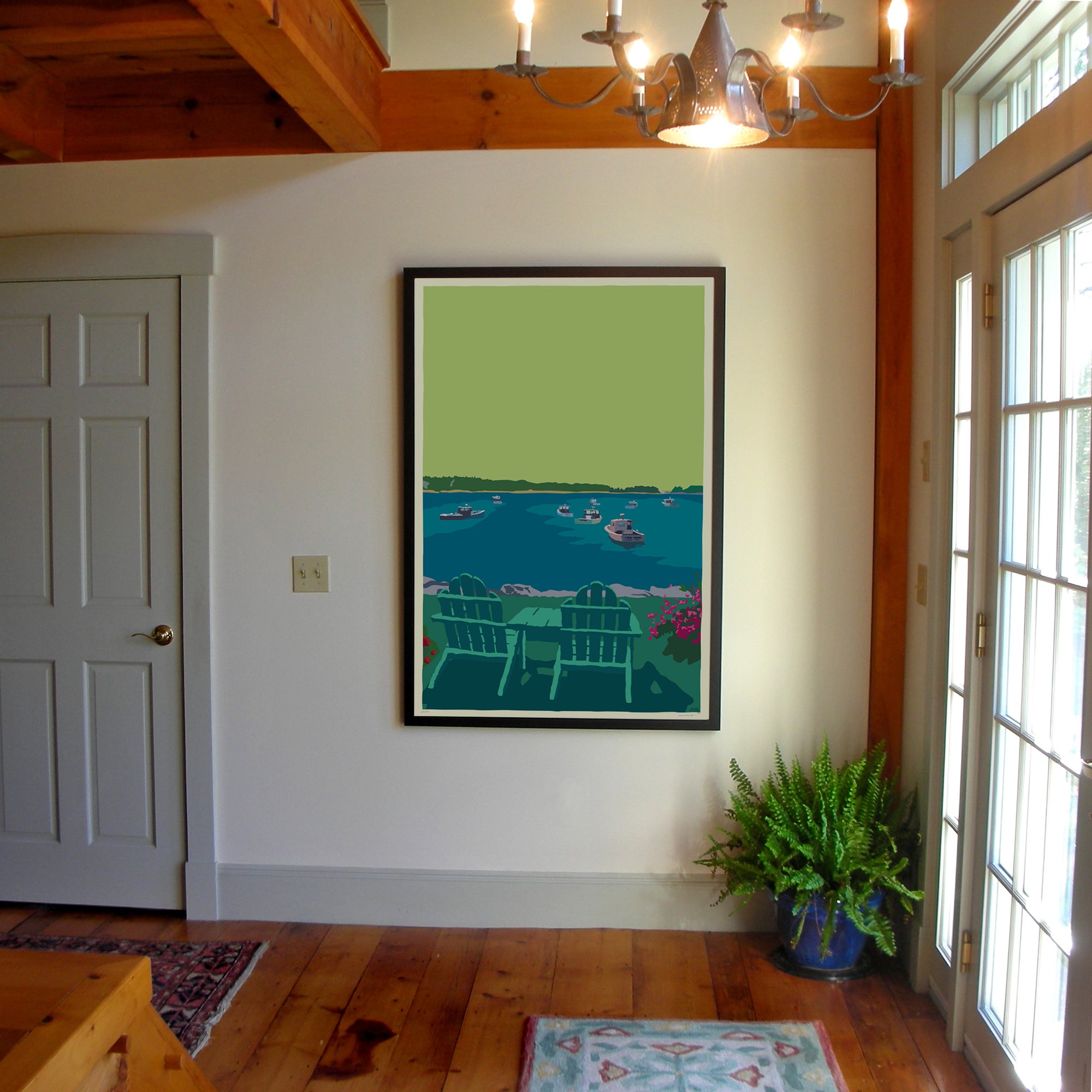 Chairished View Art Print 36" x 53" Grand View Framed Wall Poster - Maine