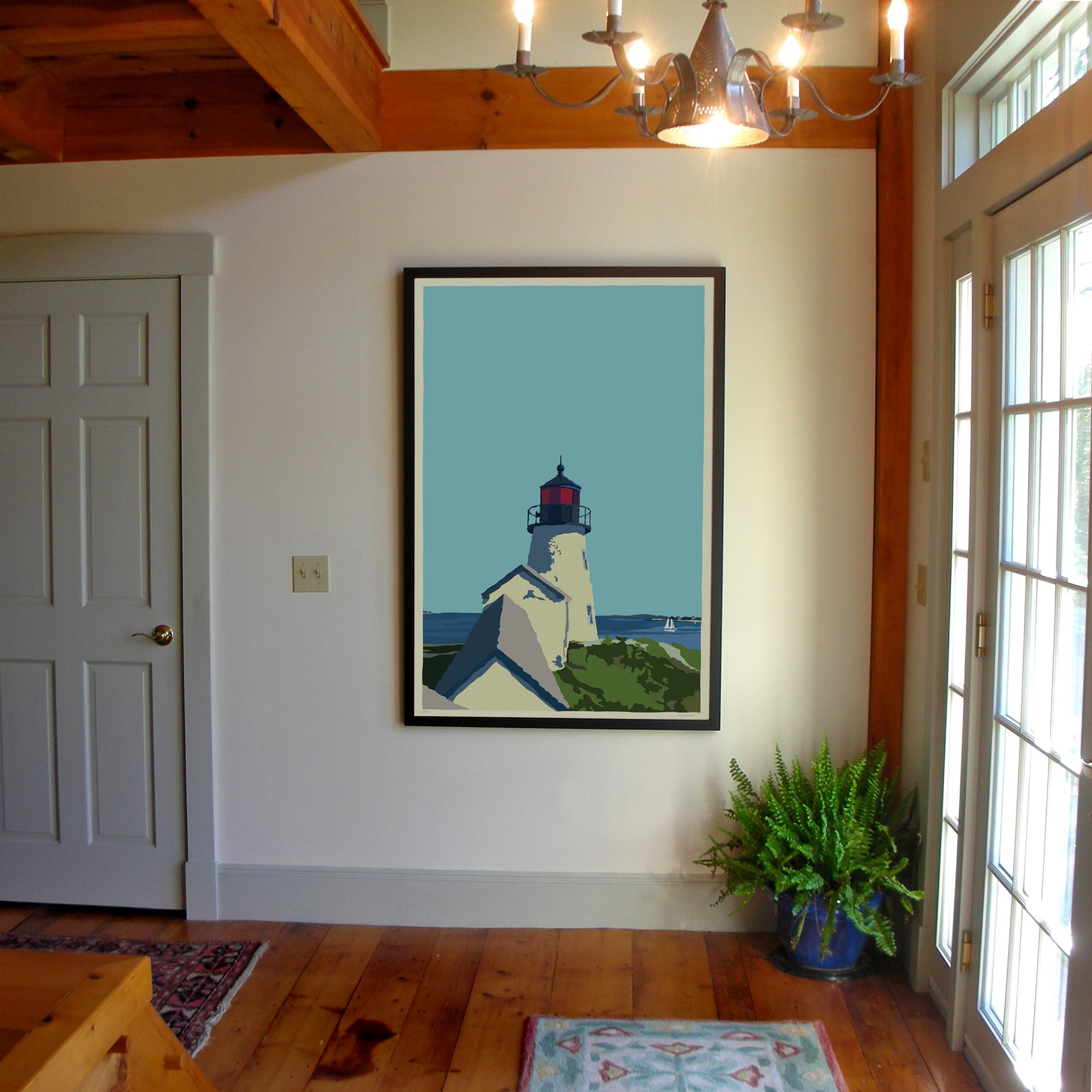 Clear View Art Print 36" x 53" Grand View Framed Wall Poster - Maine