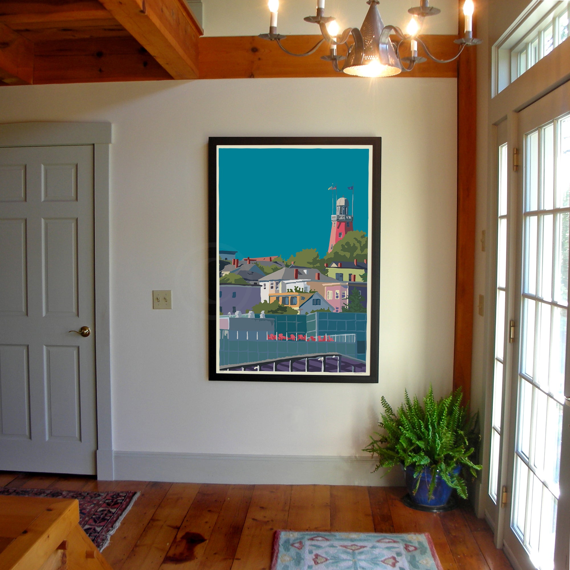 Munjoy Hill Art Print 36" x 53" Grand View Wall Poster - Maine