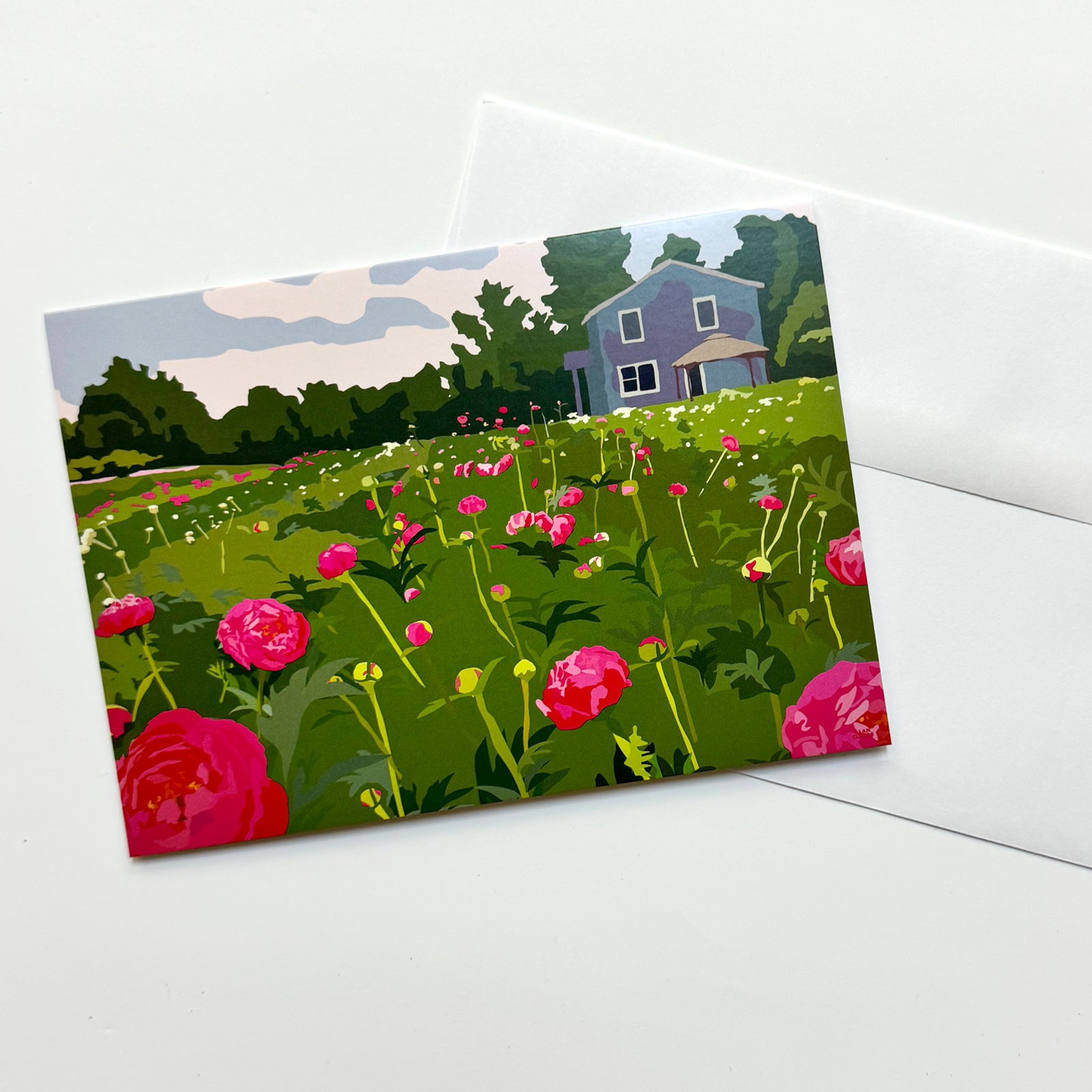 Peonies Notecard 5" x 7" - Maine