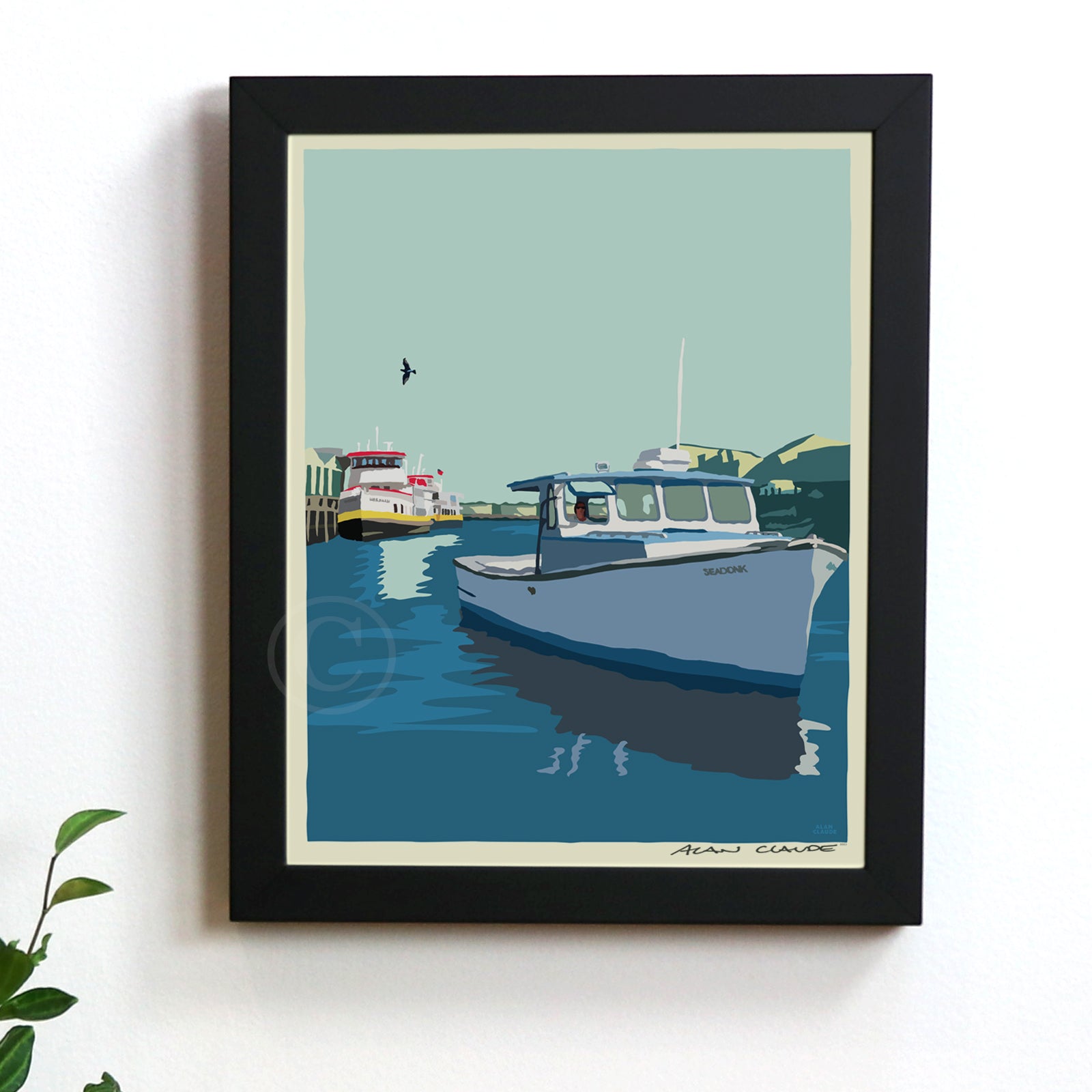 Coming Home Art Print 8" x 10" Framed Wall Poster - Maine