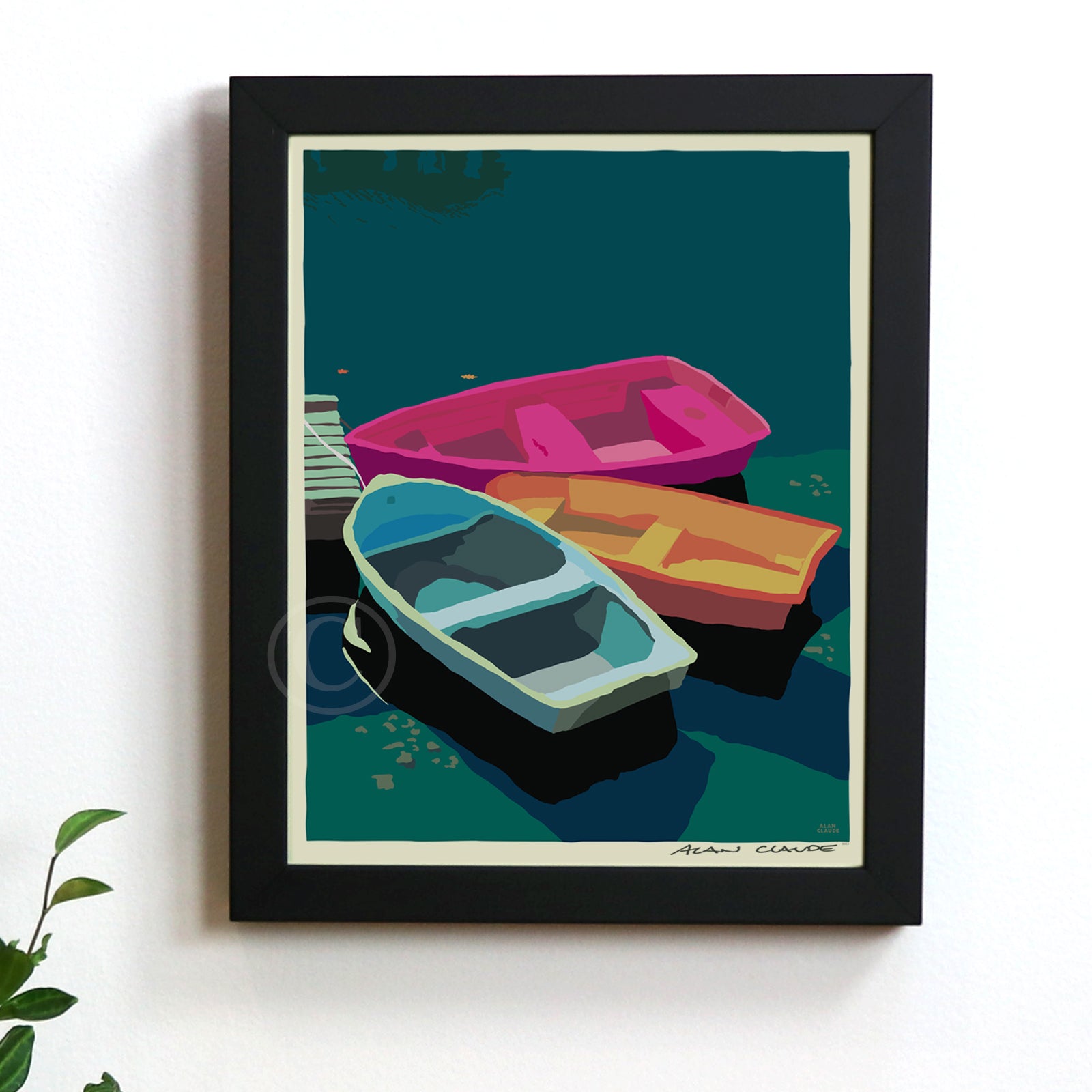 Love Me Tender Art Print 8" x 10" Framed Wall Poster - Maine