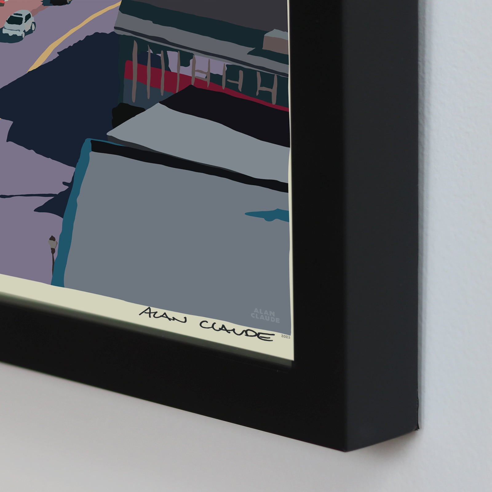Above Gardiner Art Print 8" x 10" Framed Wall Poster - Maine