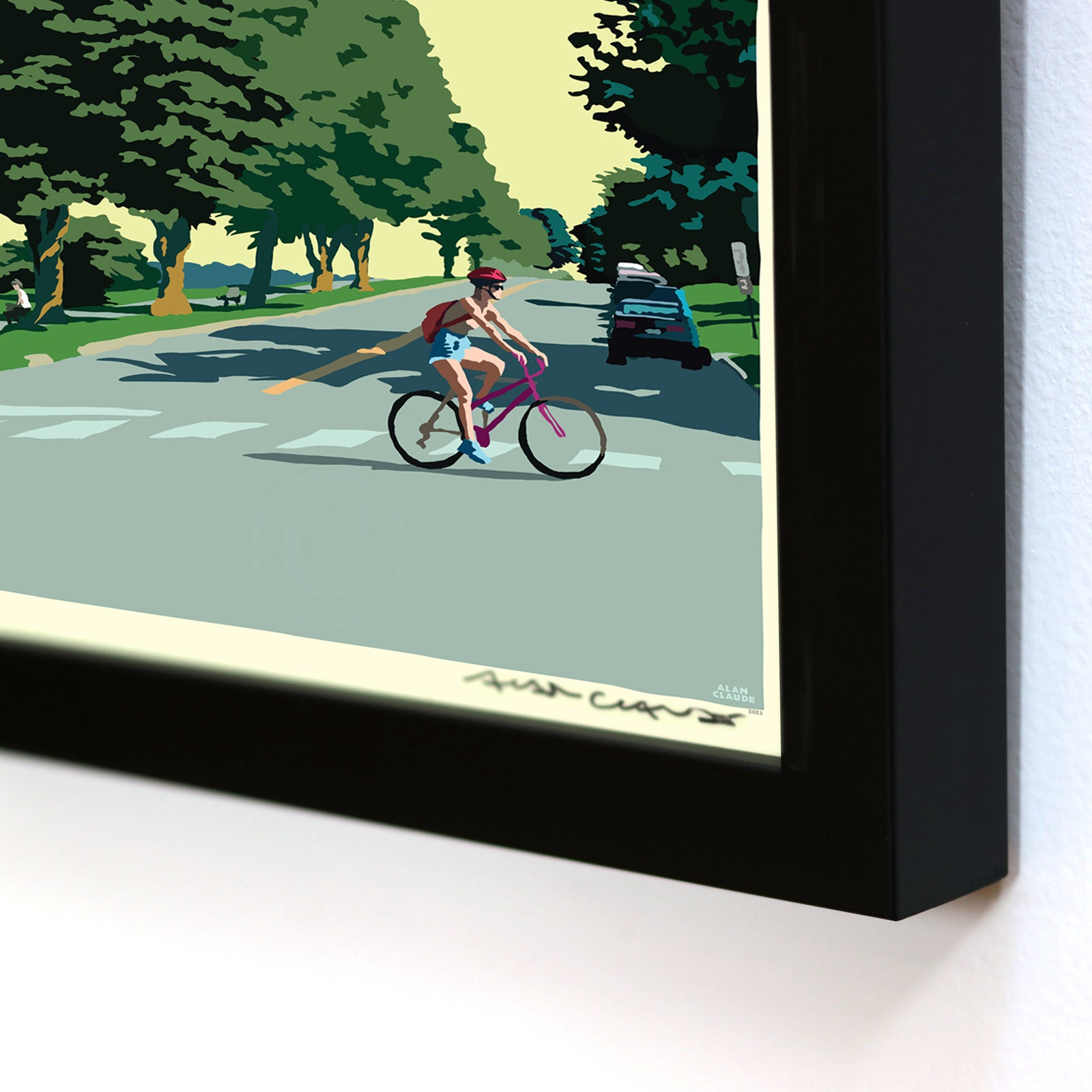 Eastern Promenade Afternoon Art Print 8" x 10" Horizontal Framed Wall Poster - Maine