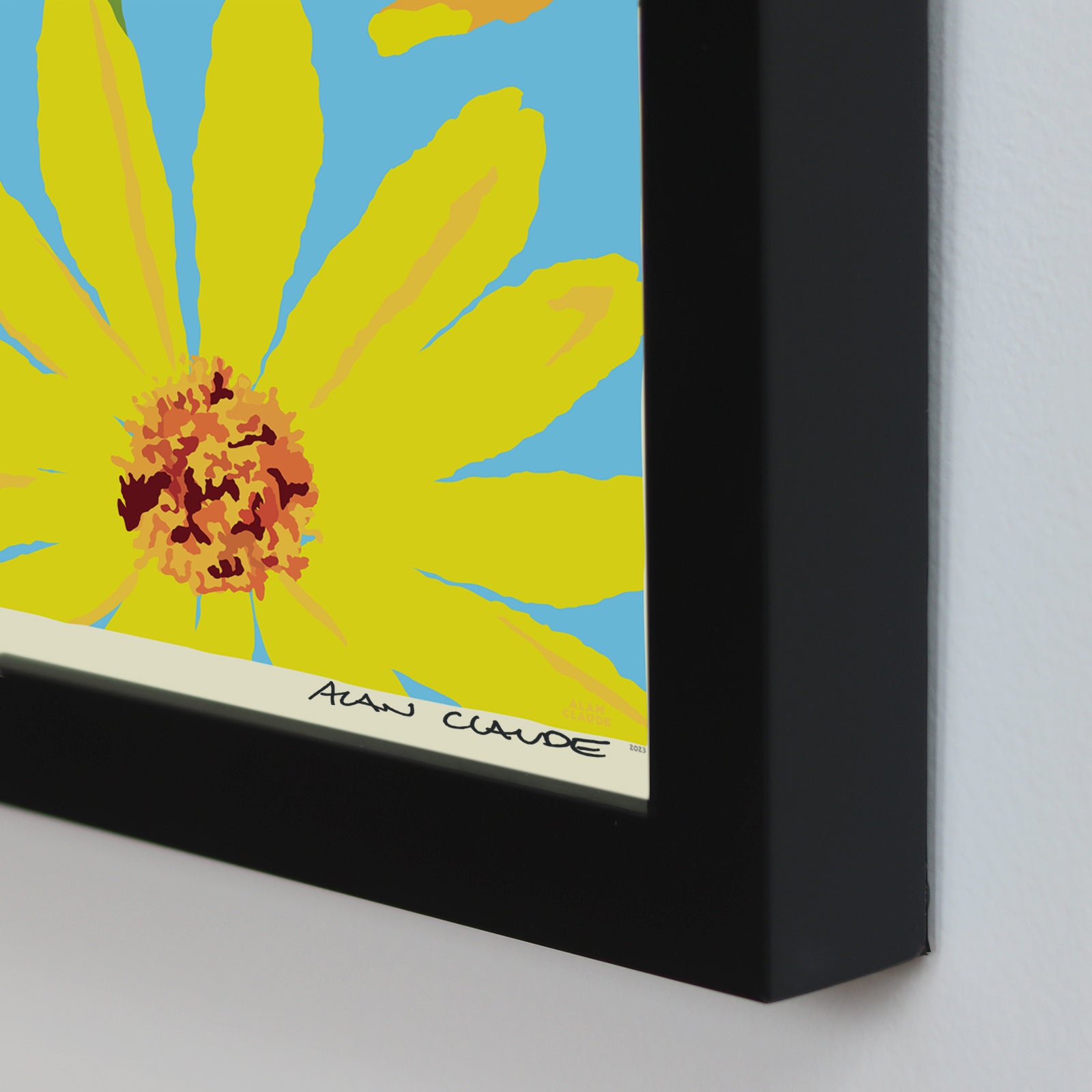 Joy Daisies Art Print 18" x 24" Framed Wall Poster By Alan Claude - Maine