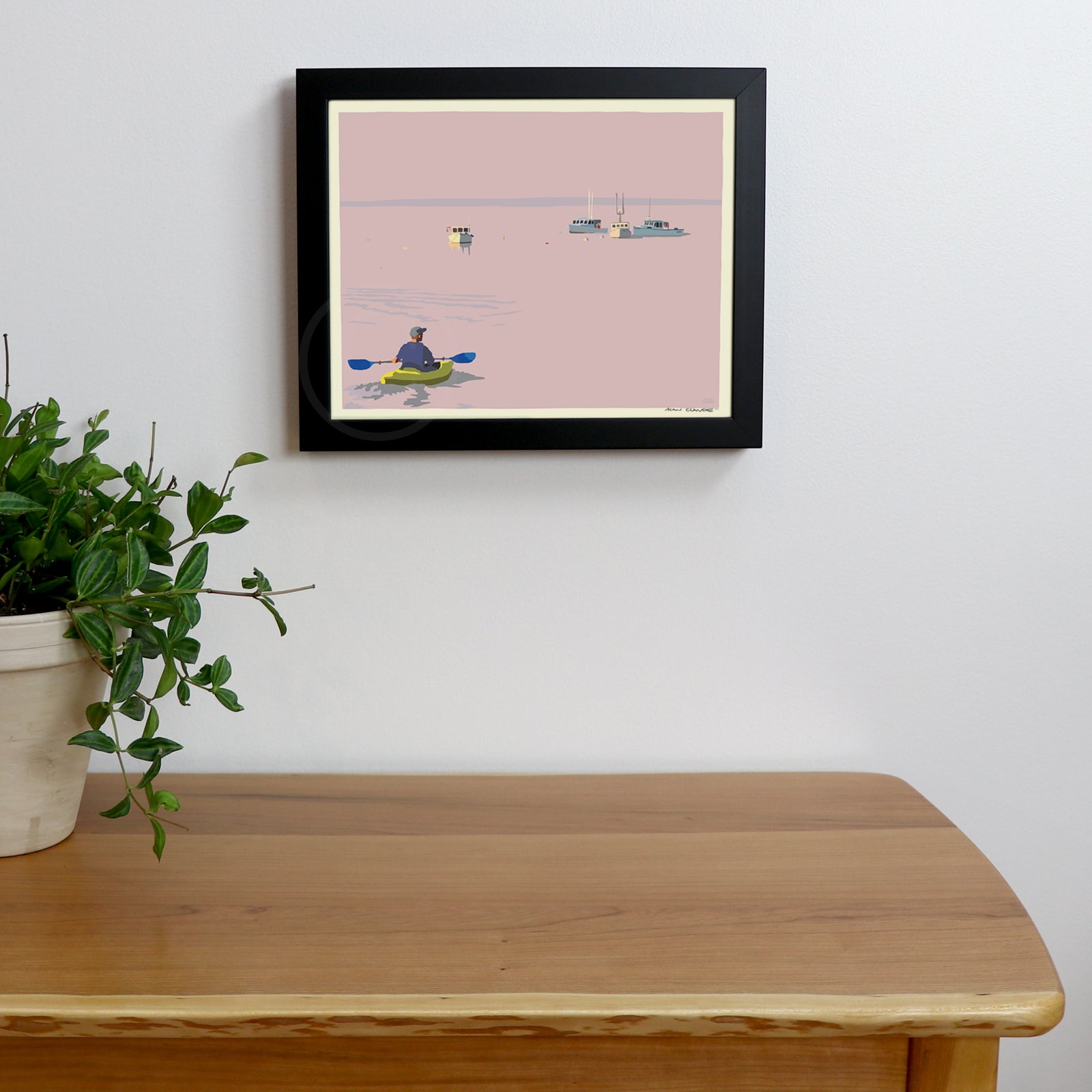 A New Day Art Print 8" x 10" Framed Wall Poster By Alan Claude - Maine