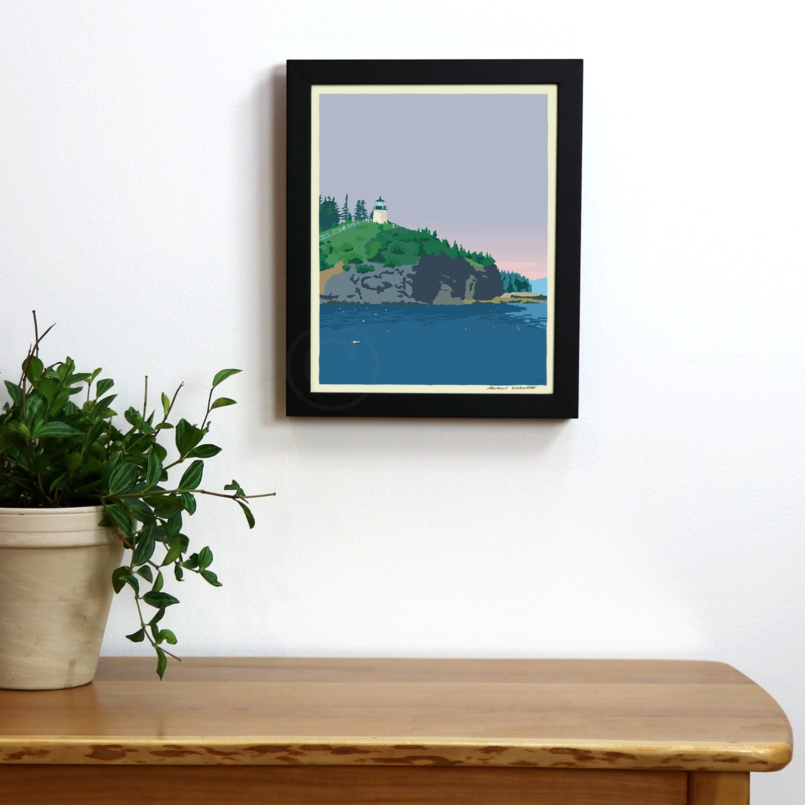 After The Storm Art Print 8" x 10" Framed Wall Poster By Alan Claude - Maine