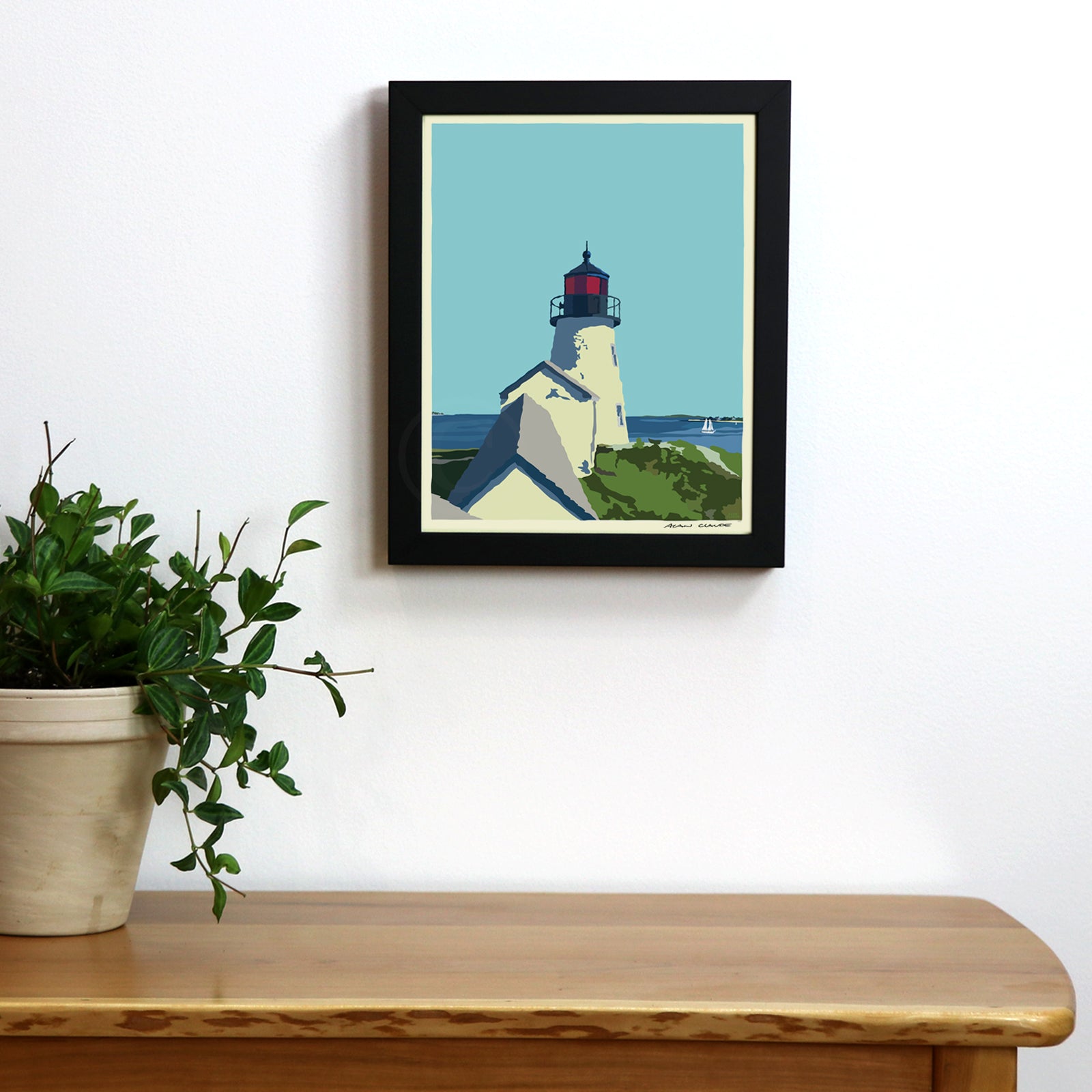 Clear View Art Print 8" x 10" Framed Wall Poster By Alan Claude - Maine