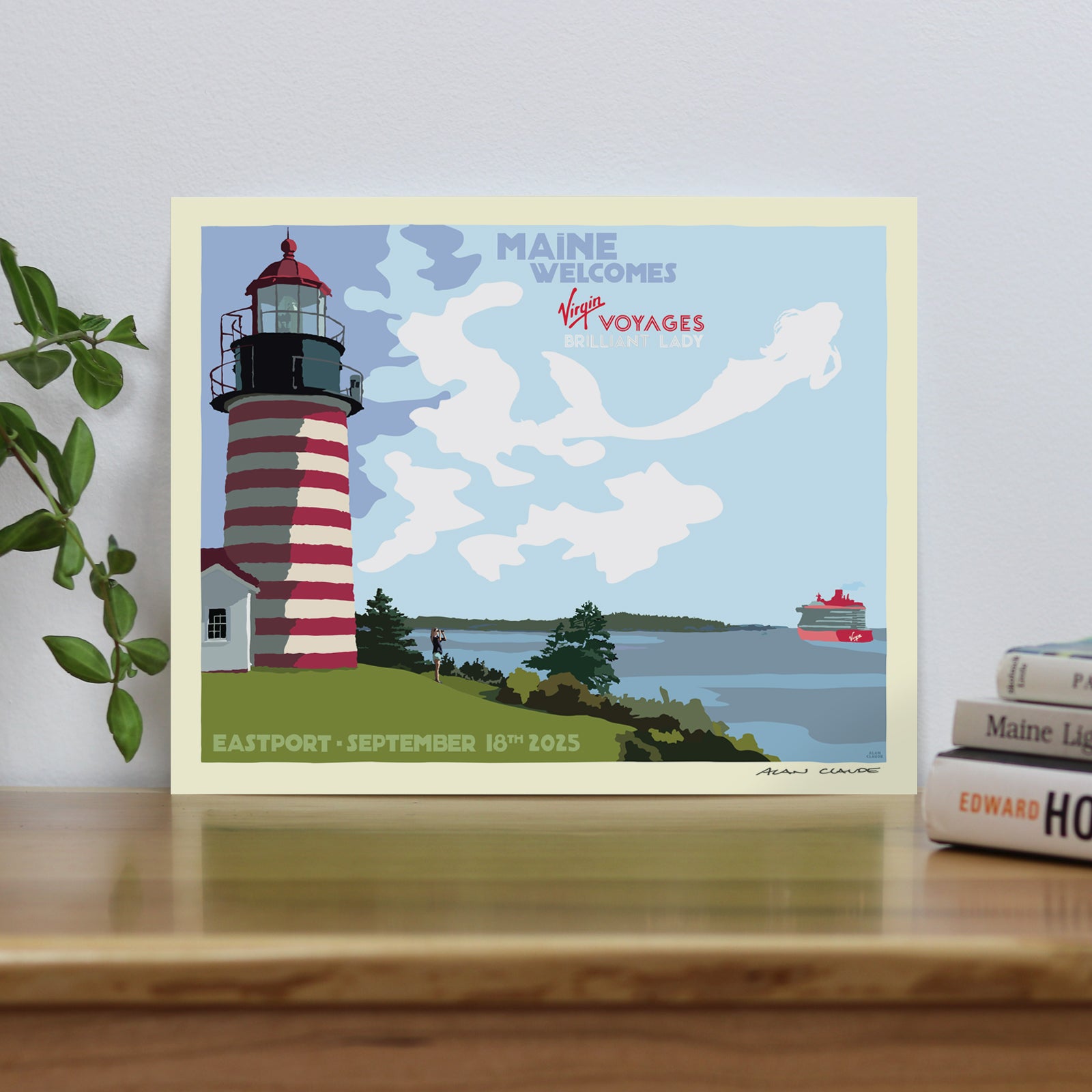 Clearing Skies - Brilliant Lady - Virgin Voyages to Maine Art Print 8" x 10"