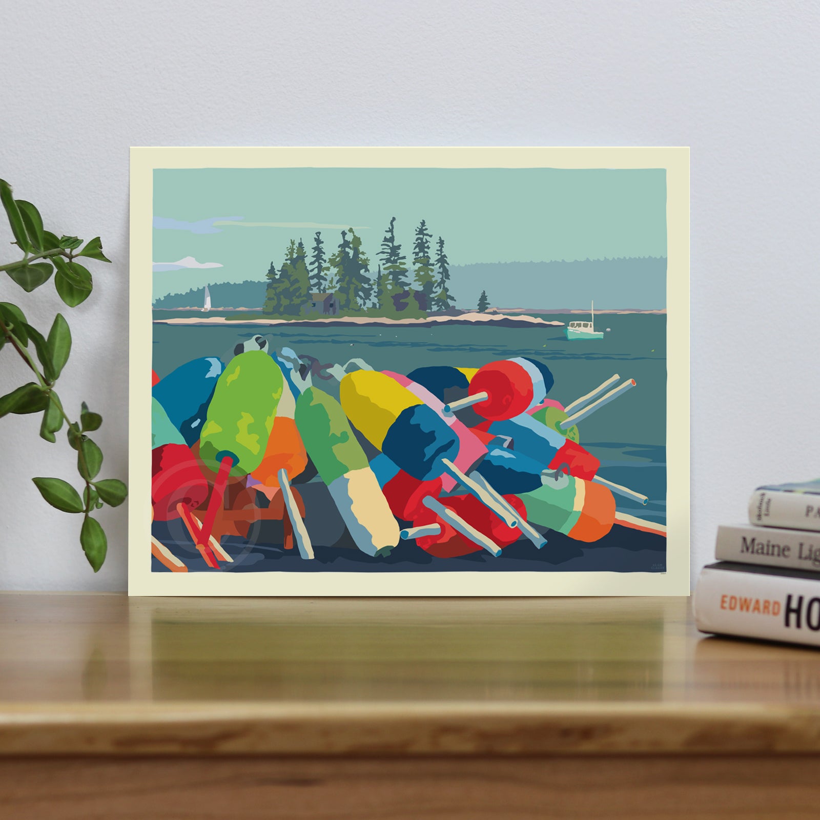Oh Buoy! Horizontal Art Print 8" x 10" Wall Poster By Alan Claude