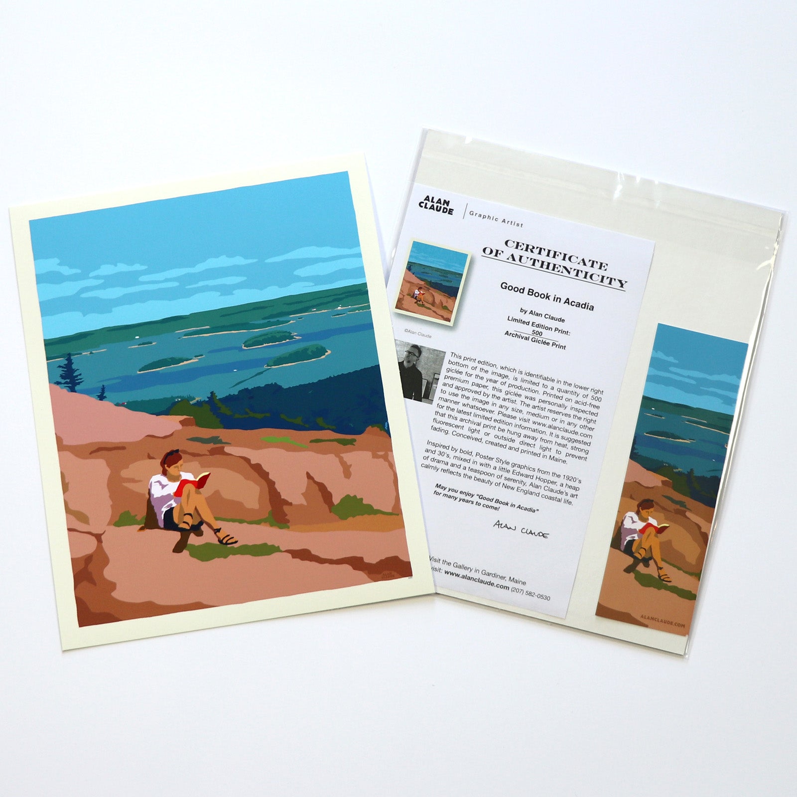 Good Book In Acadia National Park Art Print 8" x 10" By Alan Claude - Maine