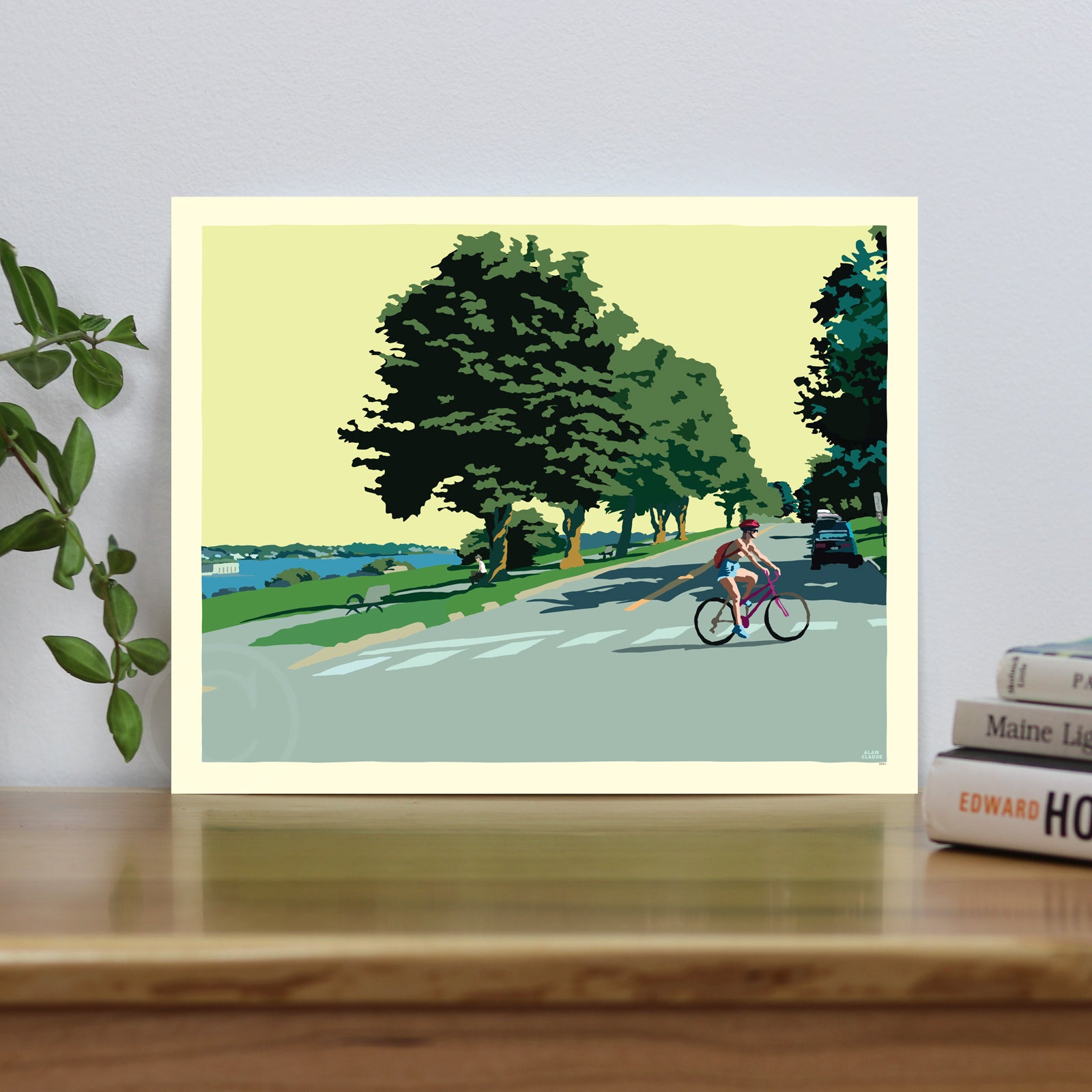 Eastern Promenade Afternoon Art Print 8" x 10" Wall Poster By Alan Claude - Portland, Maine