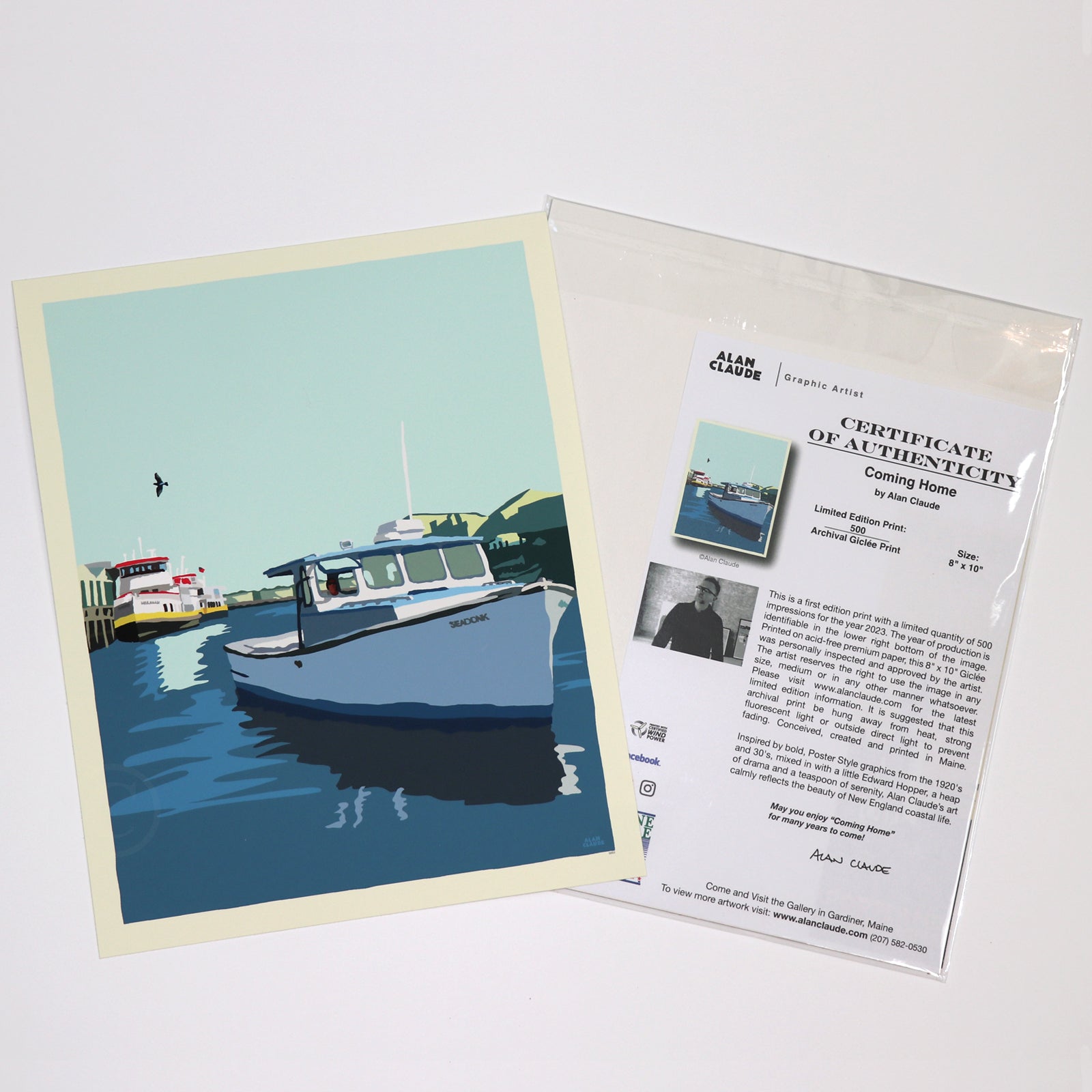 Coming Home Art Print 8" x 10" Wall Poster By Alan Claude - Portland, Maine