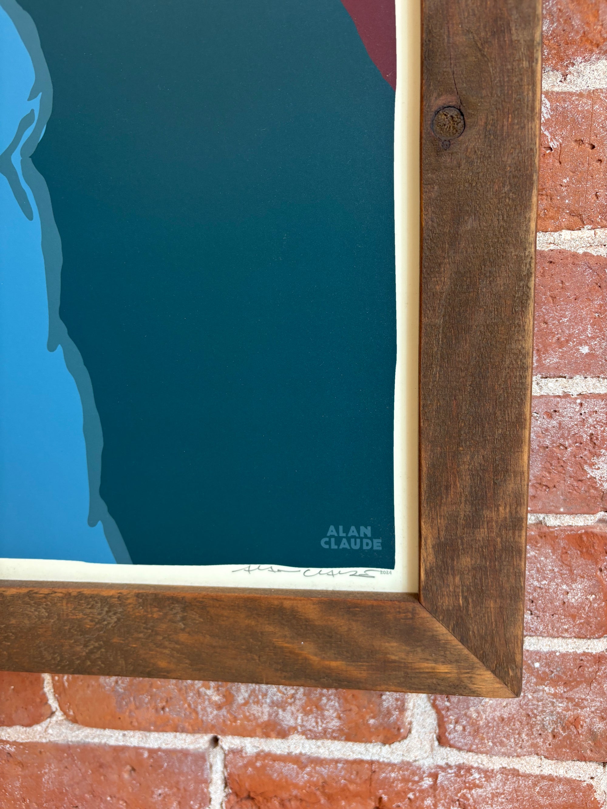 MAINE WOOD FRAME 24" x 36" Framed Go Jump in a Lake