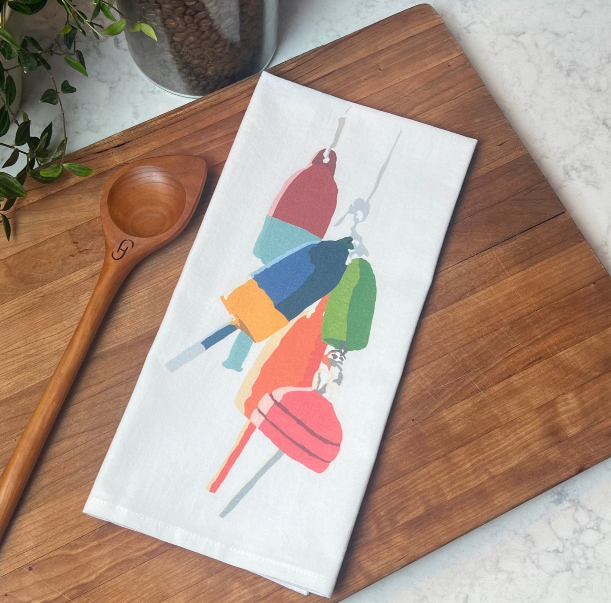 Lobster Buoys Tea Towel