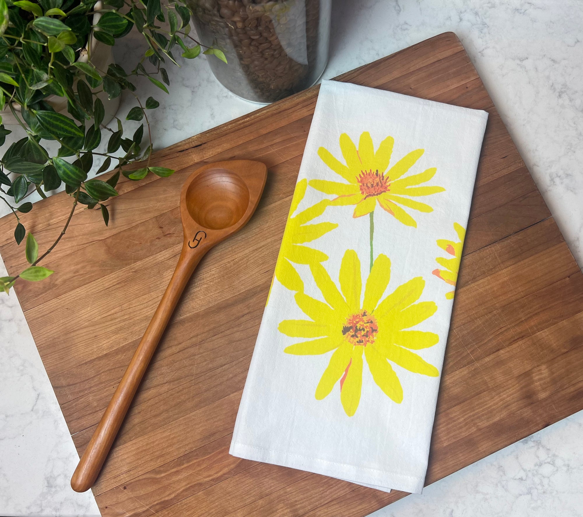 JOY Daisies Flower Tea Towel SOLD OUT