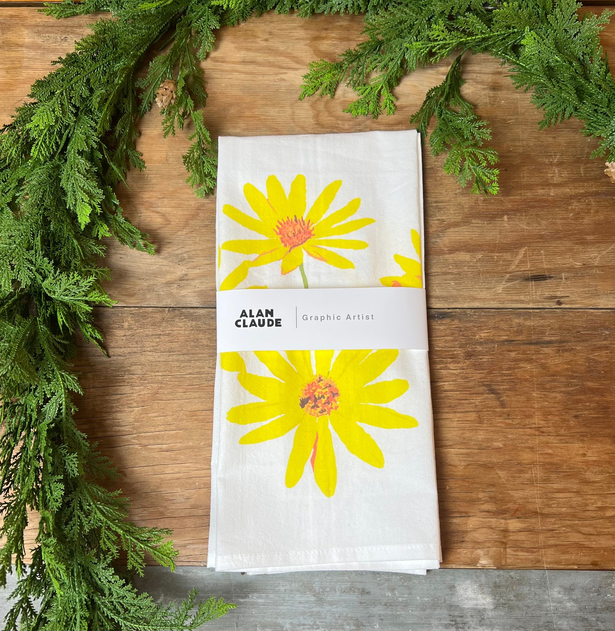 JOY Daisies Flower Tea Towel SOLD OUT