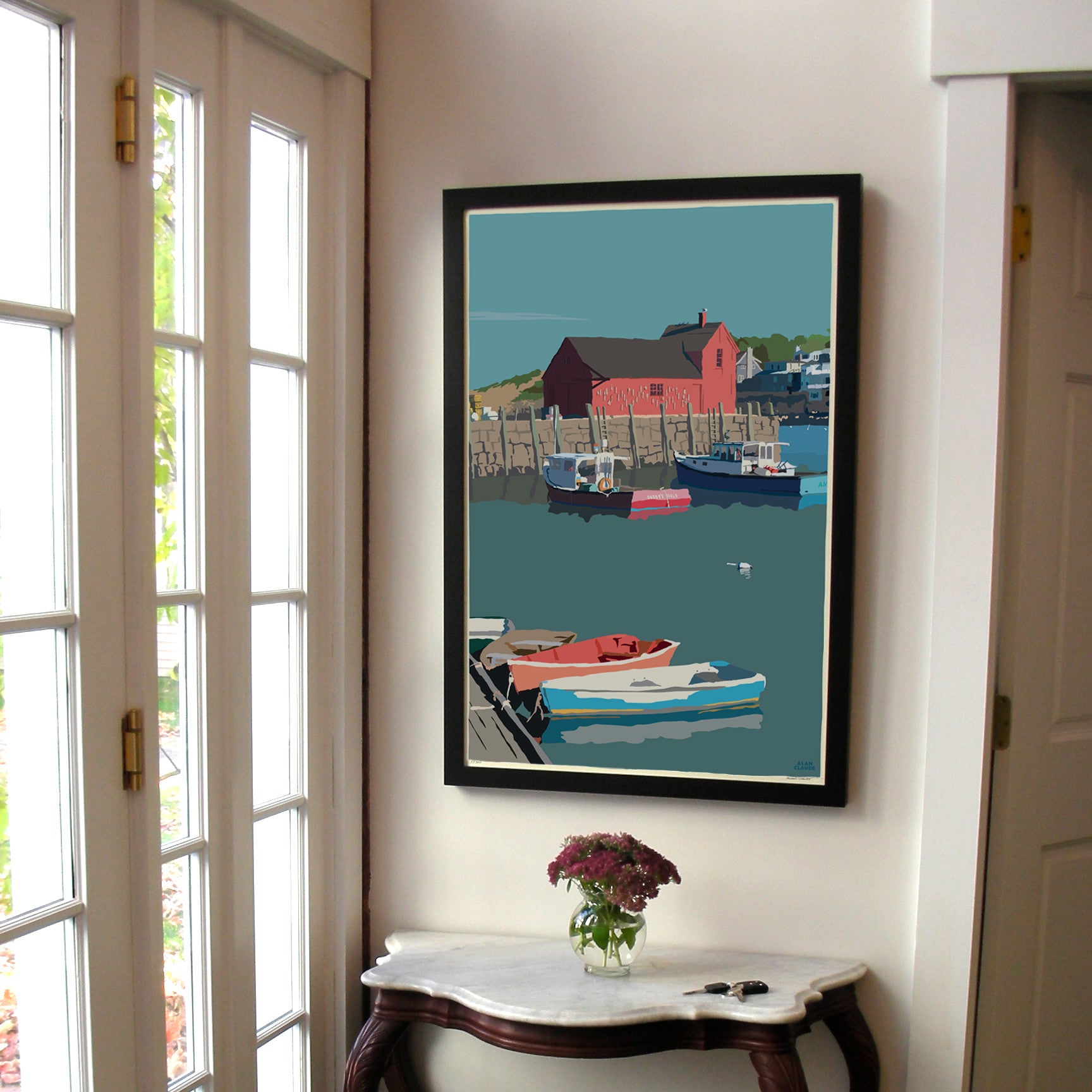 Motif No.1 Art Print 24" x 36" Framed Wall Poster By Alan Claude  - Massachusetts