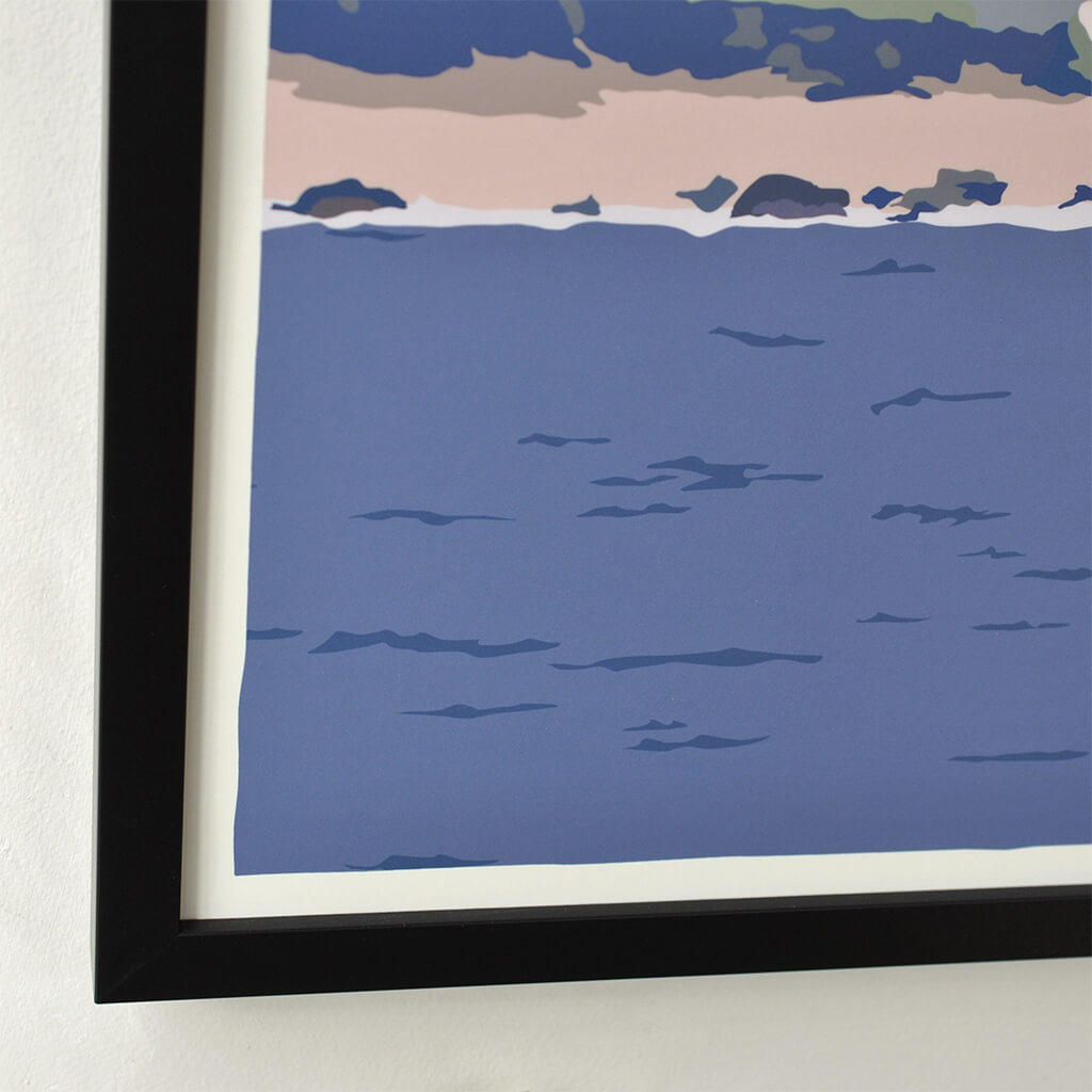 Block Island North Light Art Print 18" x 24" Framed Wall Poster By Alan Claude - Rhode Island