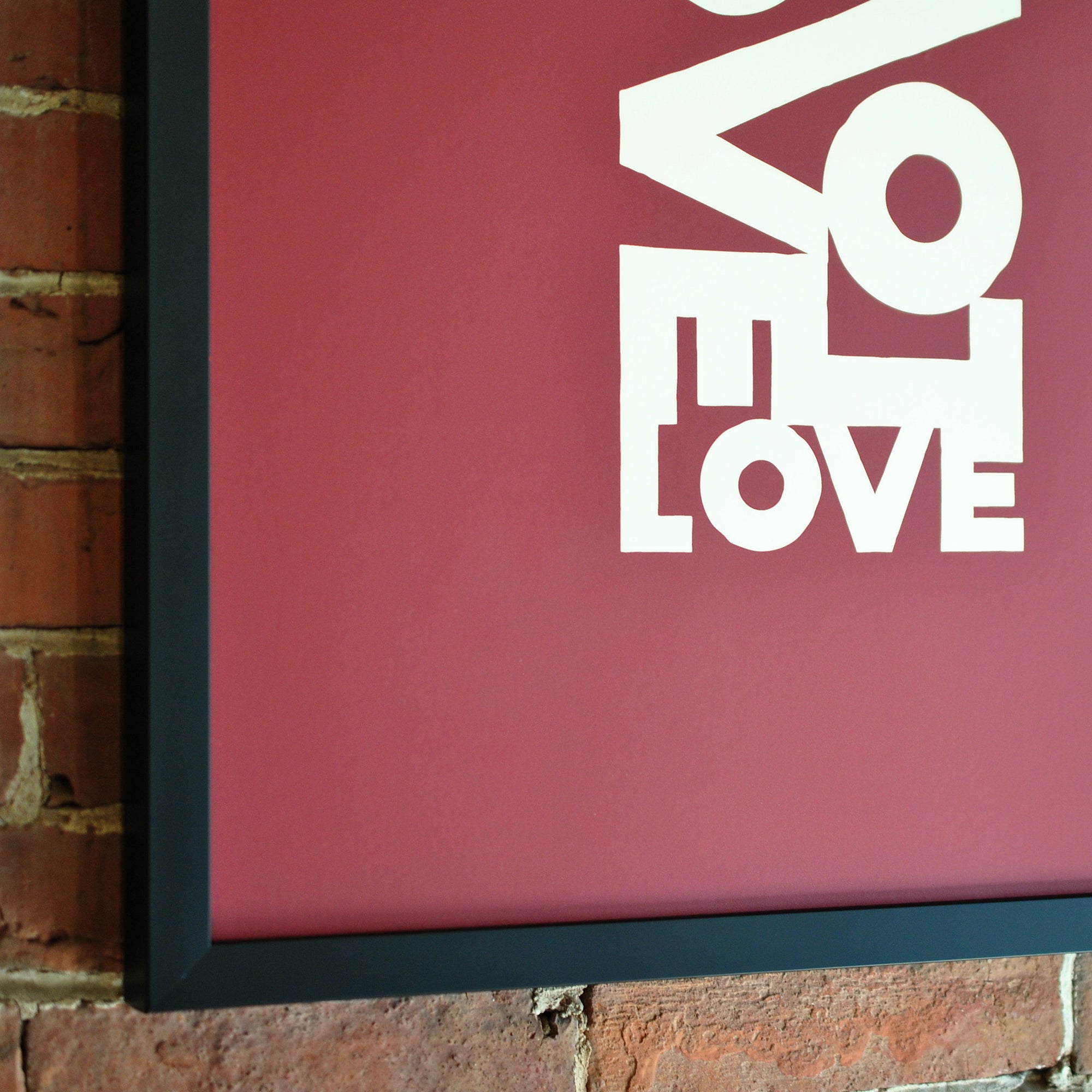 Love Energy Red Art Print 18" x 24" Framed