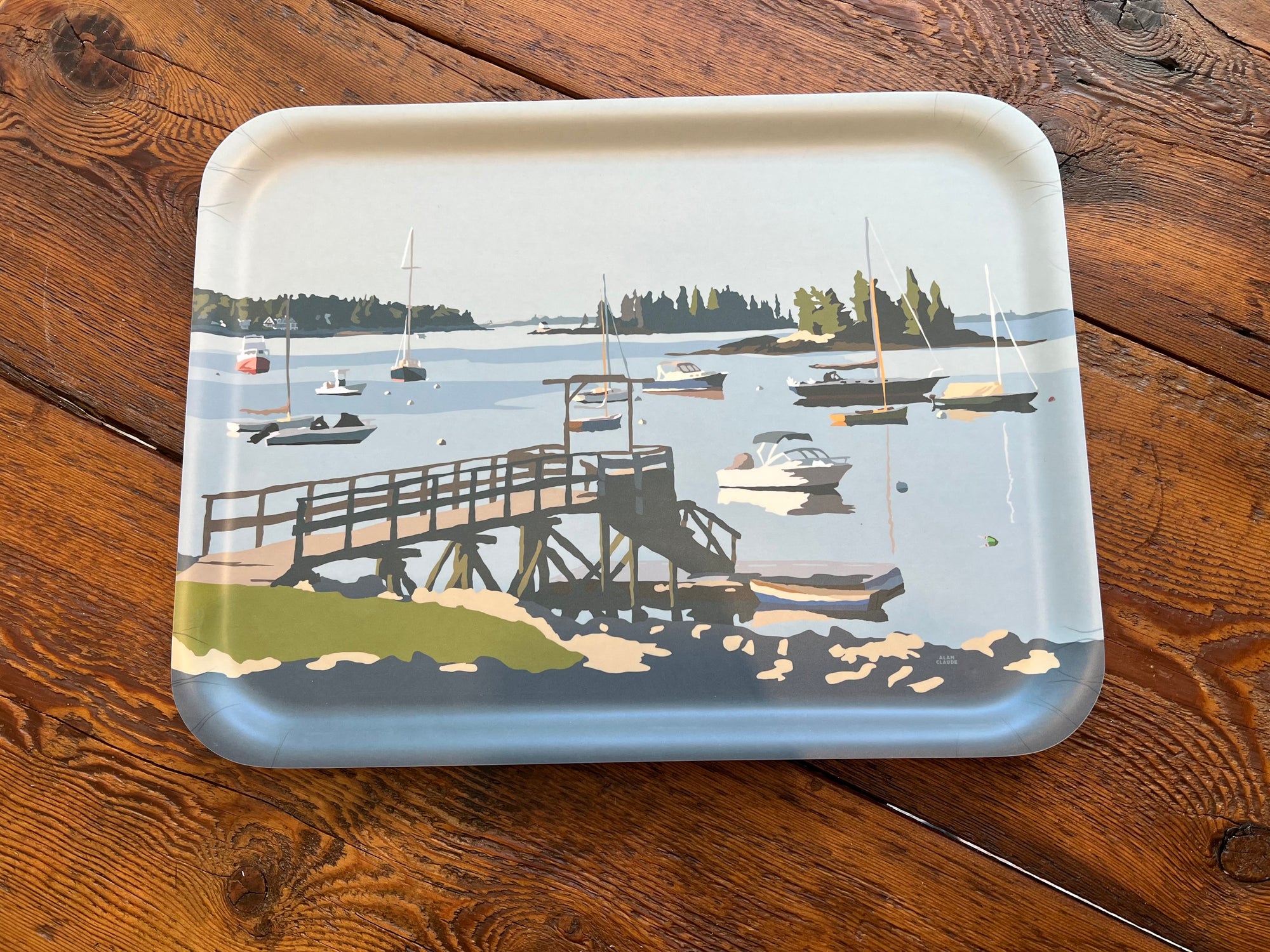 Sailboats in Boothbay Harbor Tray SOLD OUT
