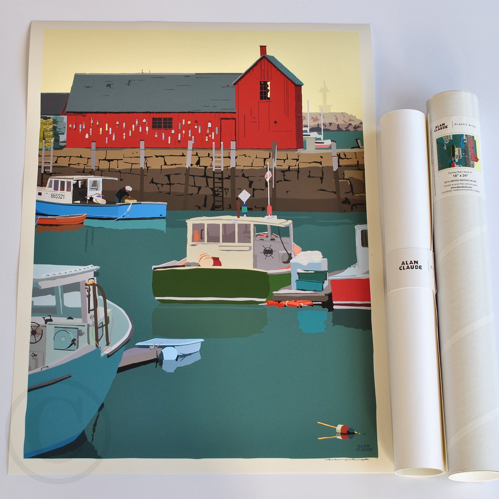Motif #1 - version A - Art Print 18" x 24" Wall Poster By Alan Claude - Massachusetts