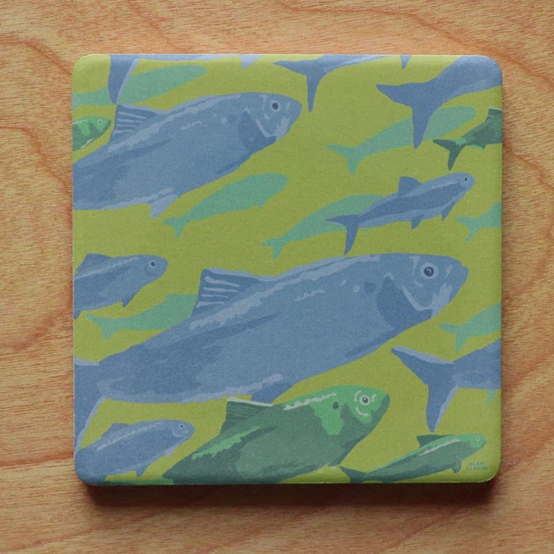 Alewives On The Move Art Drink Coaster