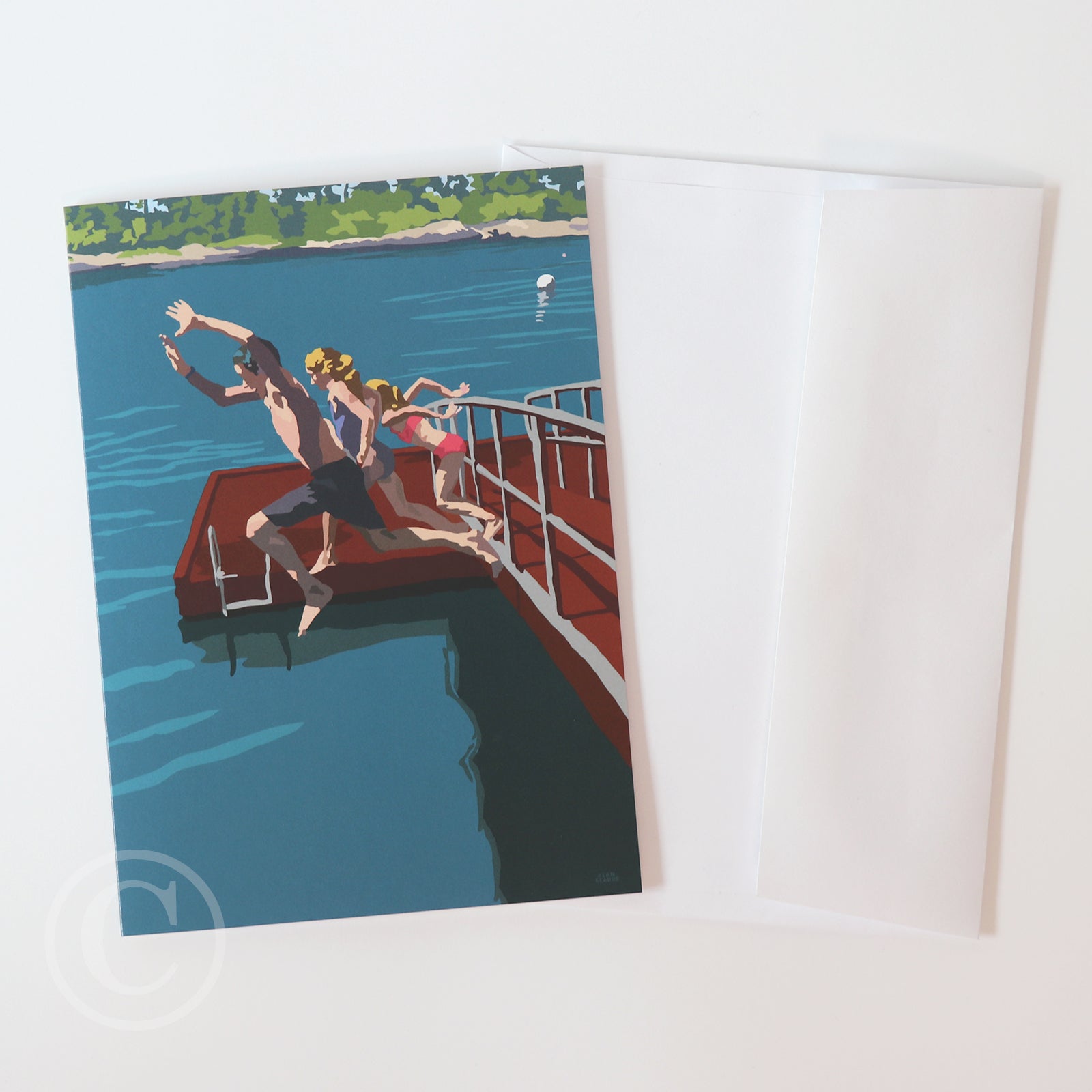 Go Jump In A Lake 5" x 7" Notecard - Maine