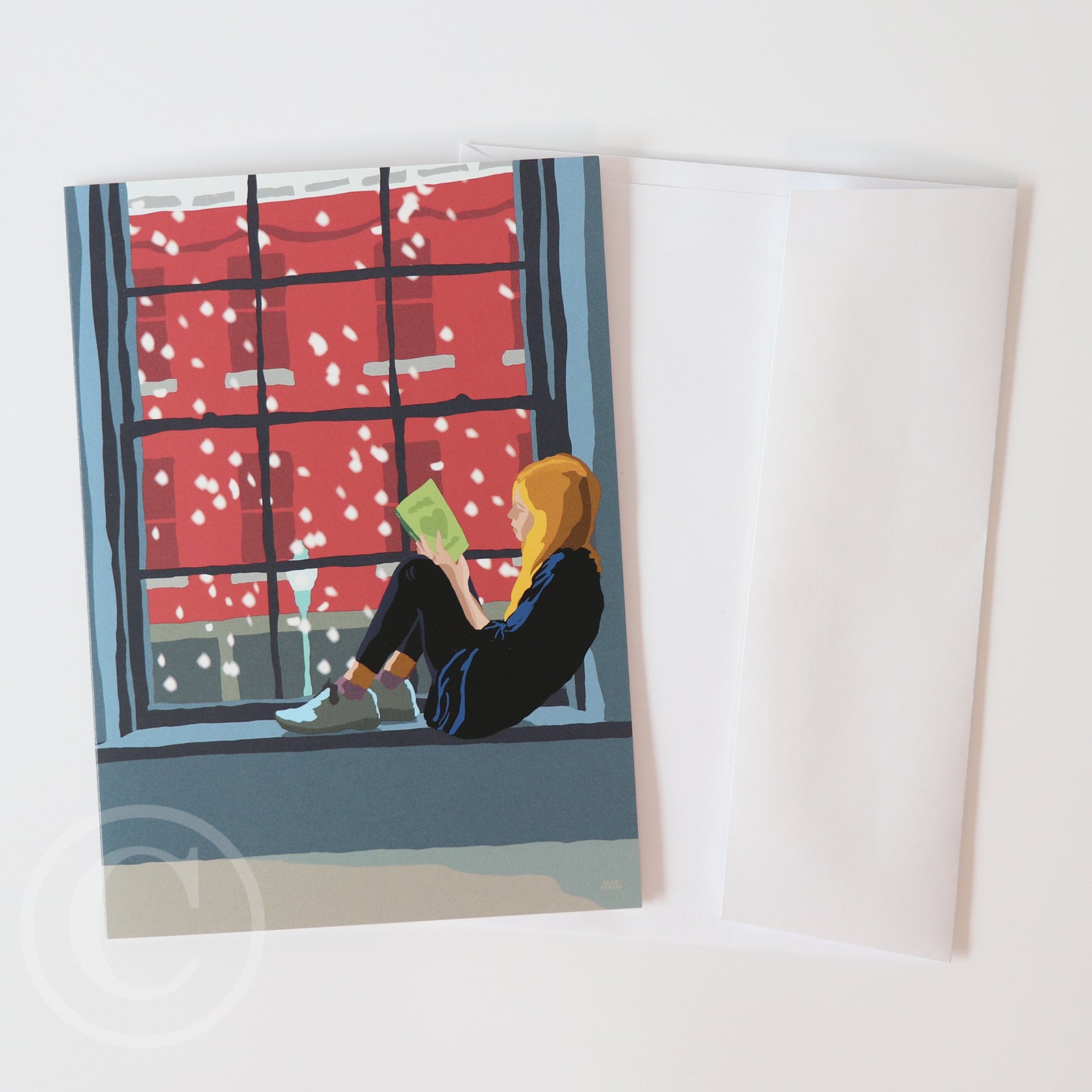 Good Book on a Snow Day 5" x 7" - Maine