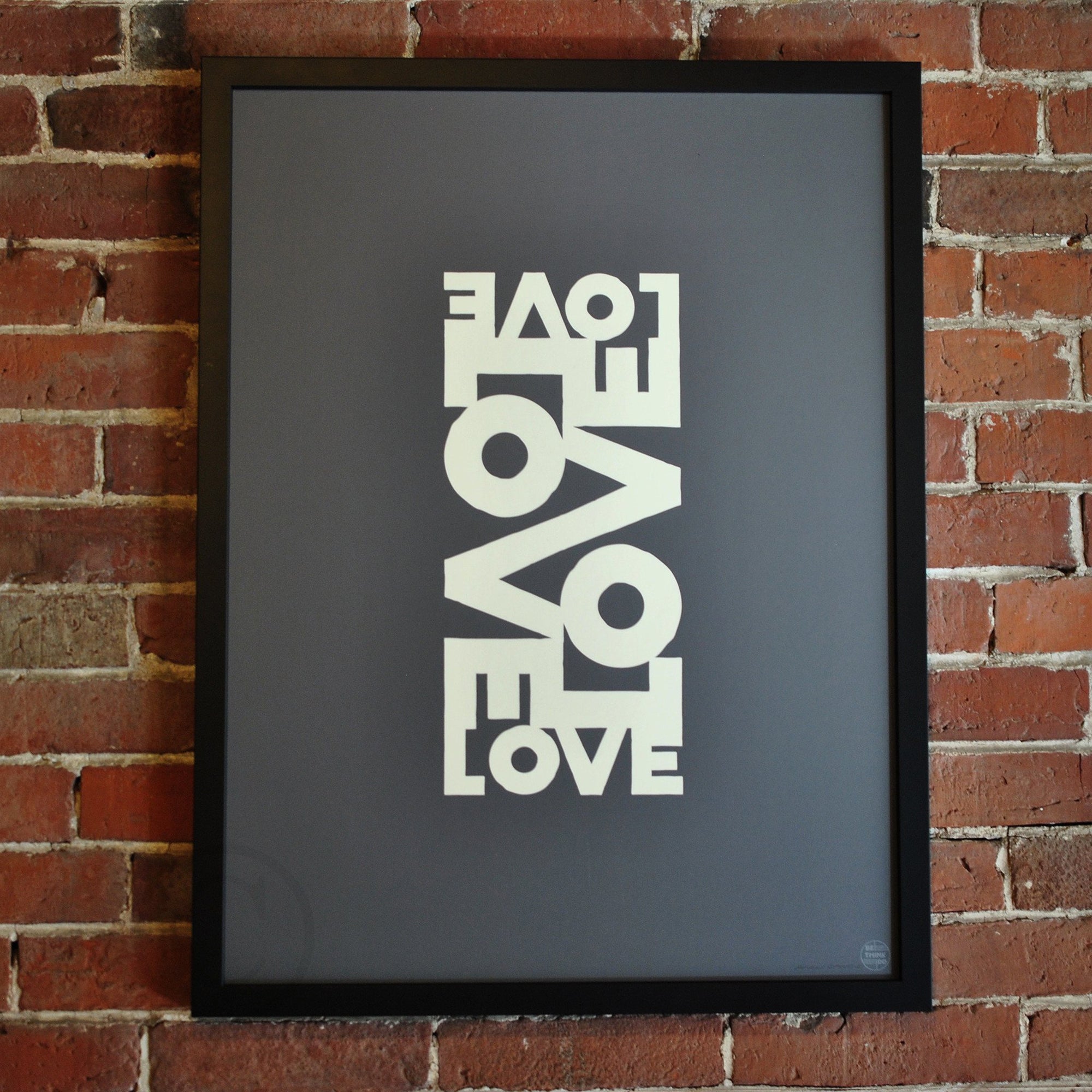Love Energy - Graphite Art Print 18" x 24" Framed Poster