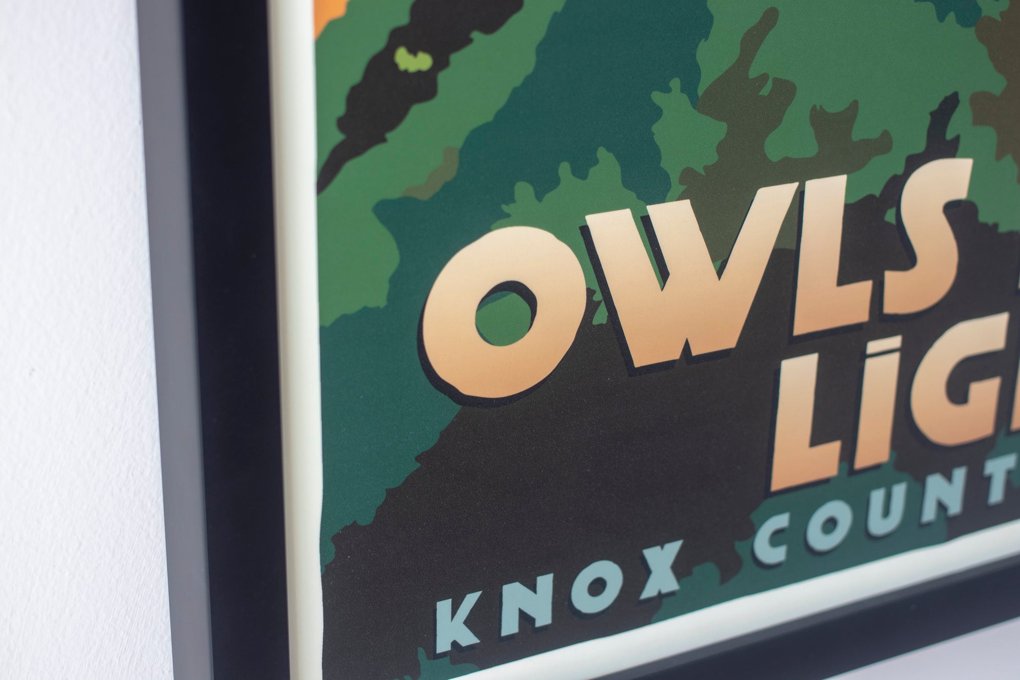 Above Owls Head Light Art Print 18" x 24" Framed Travel Poster By Alan Claude - Maine