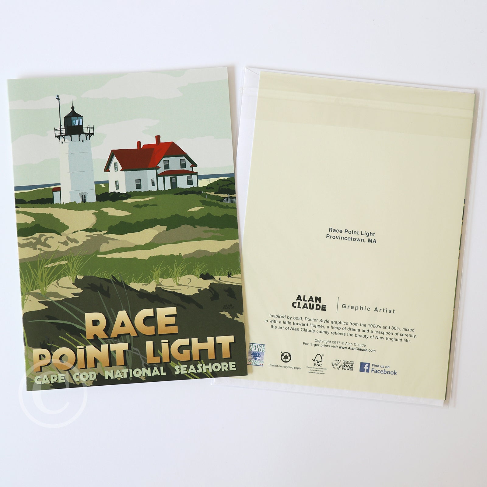 Race Point Light  Notecard 5" x 7"  - Massachusetts