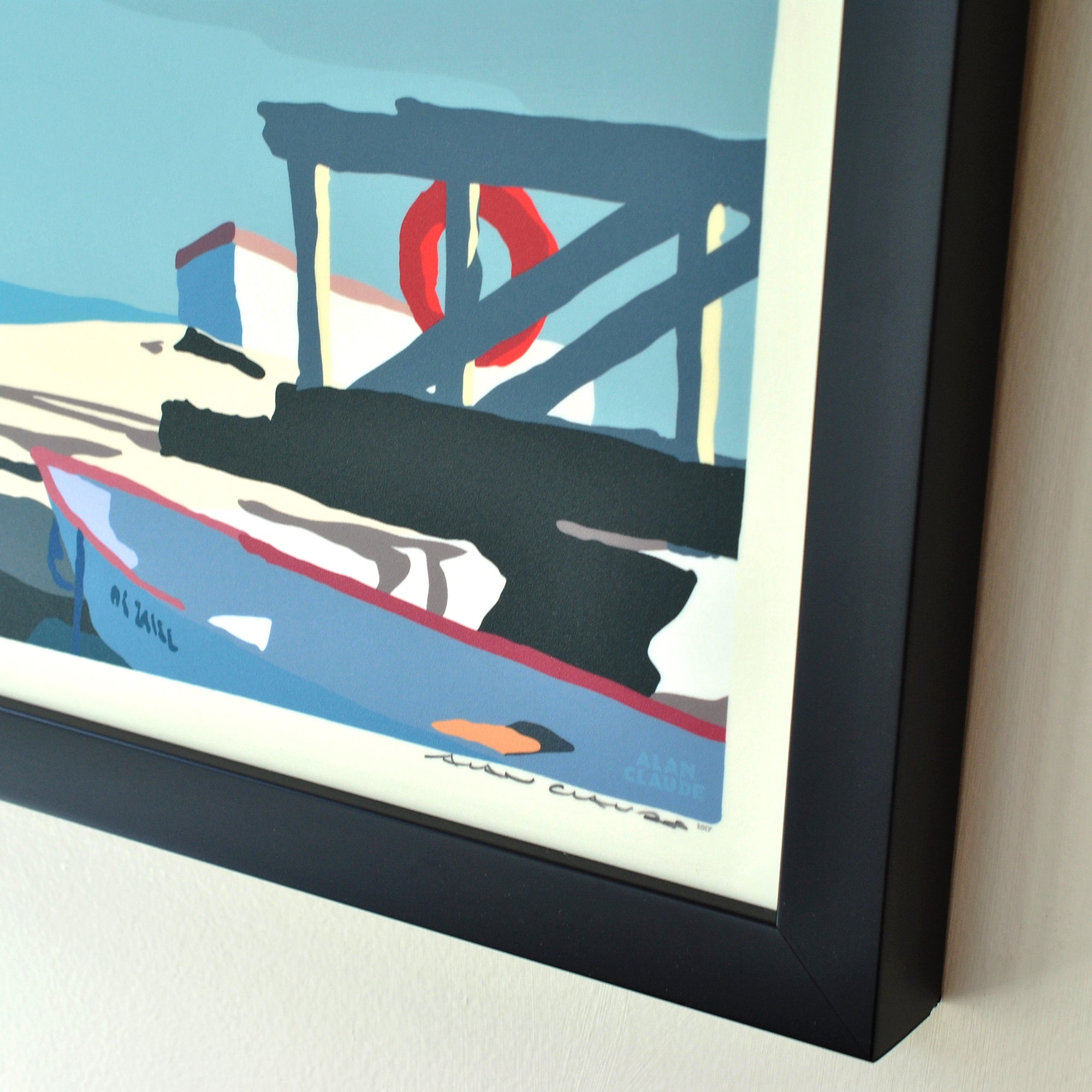 I Am An Island Art Print 18" x 24" Horizontal Framed Wall Poster By Alan Claude - Maine